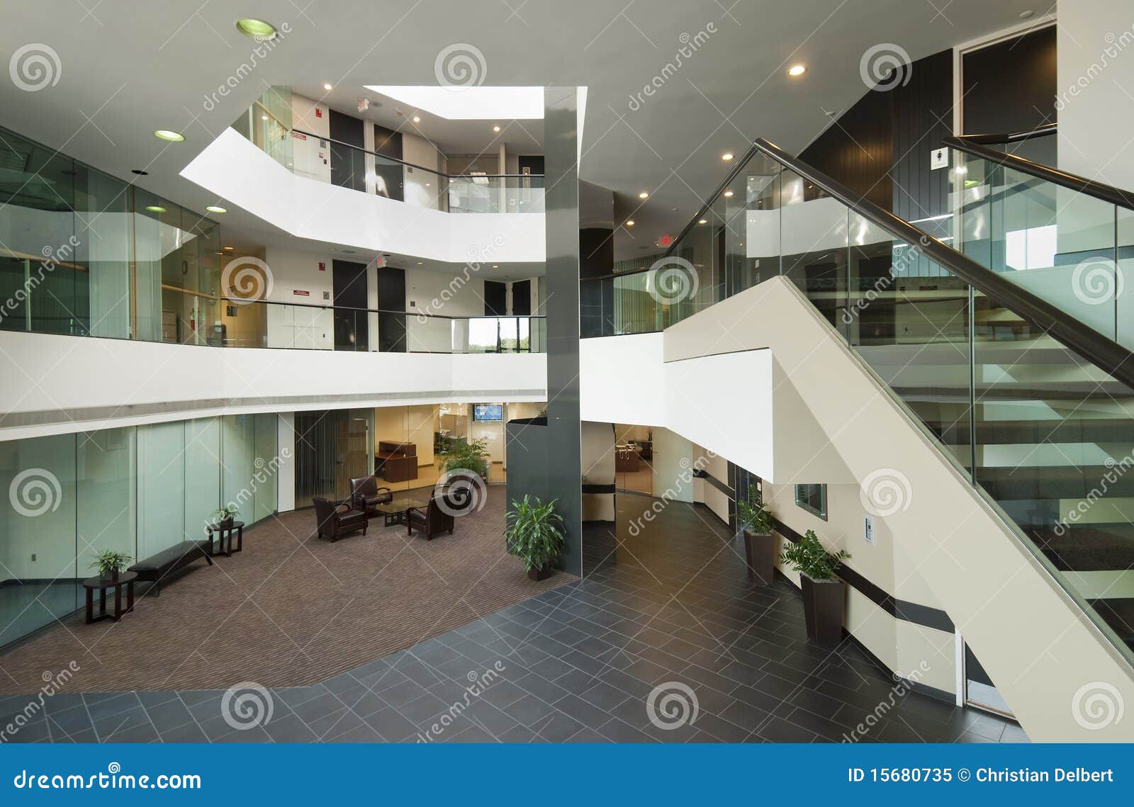 Entrance Hall of Business Office Stock Image Image of tower, design