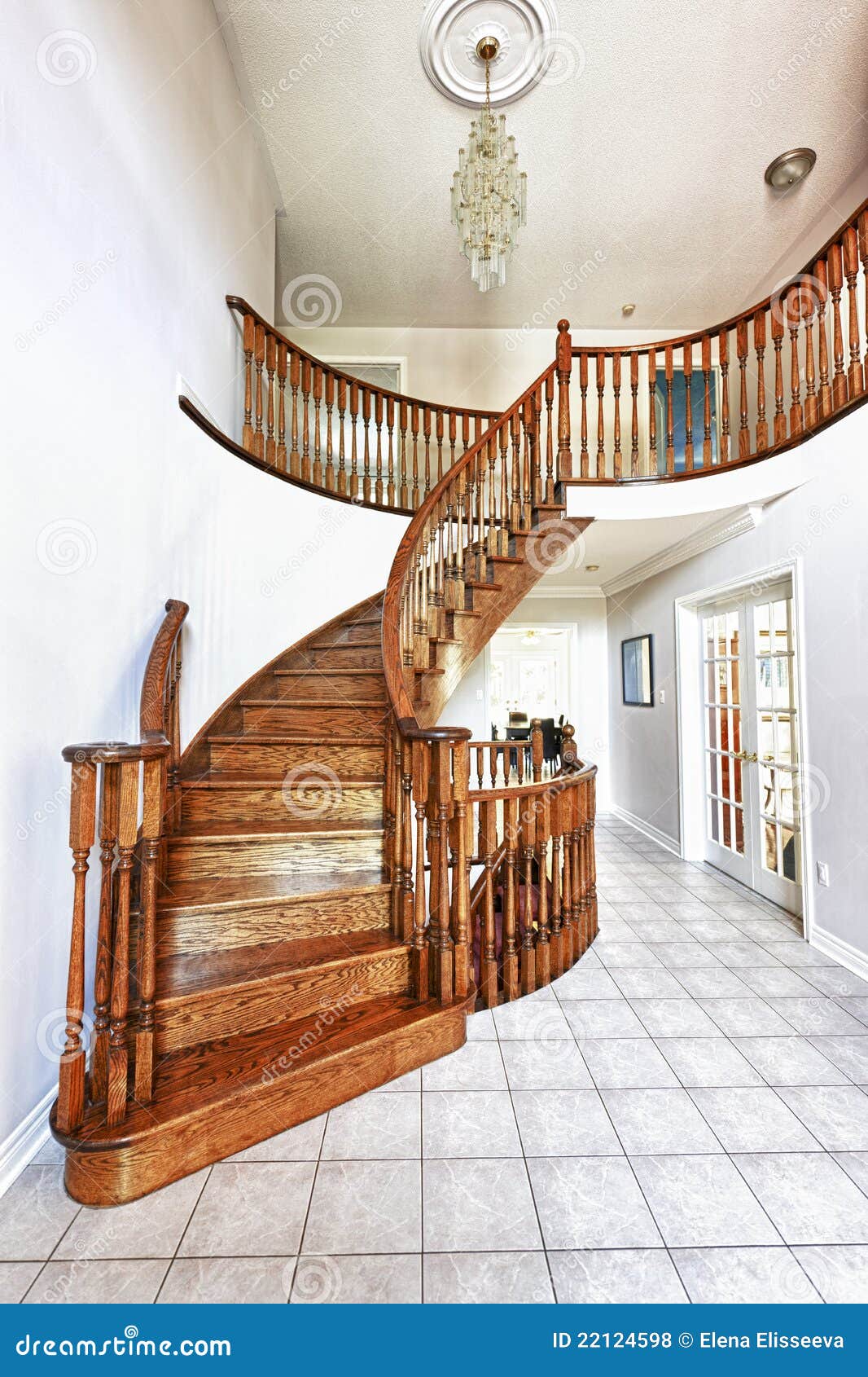 Entrance Hall with Staircase Stock Photo Image of real, indoors 22124598