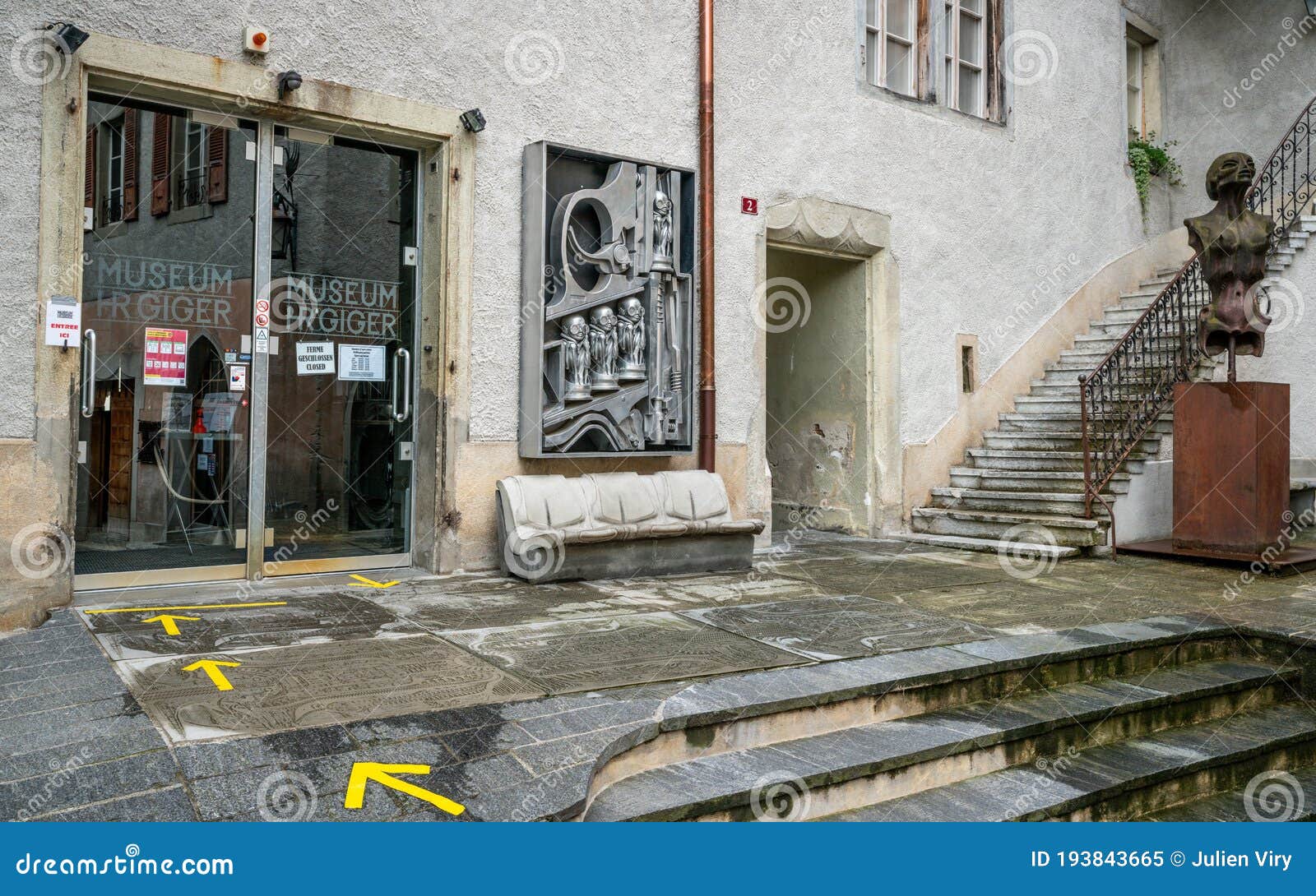 Entrance Of The Hr Giger Museum In Gruyeres Switzerland Editorial Image Image Of Swiss Exterior