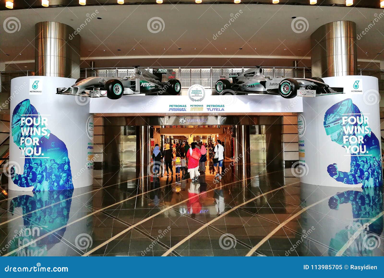 An Entrance of KLCC Shopping Mall with the Replica of Mercedes-AMG