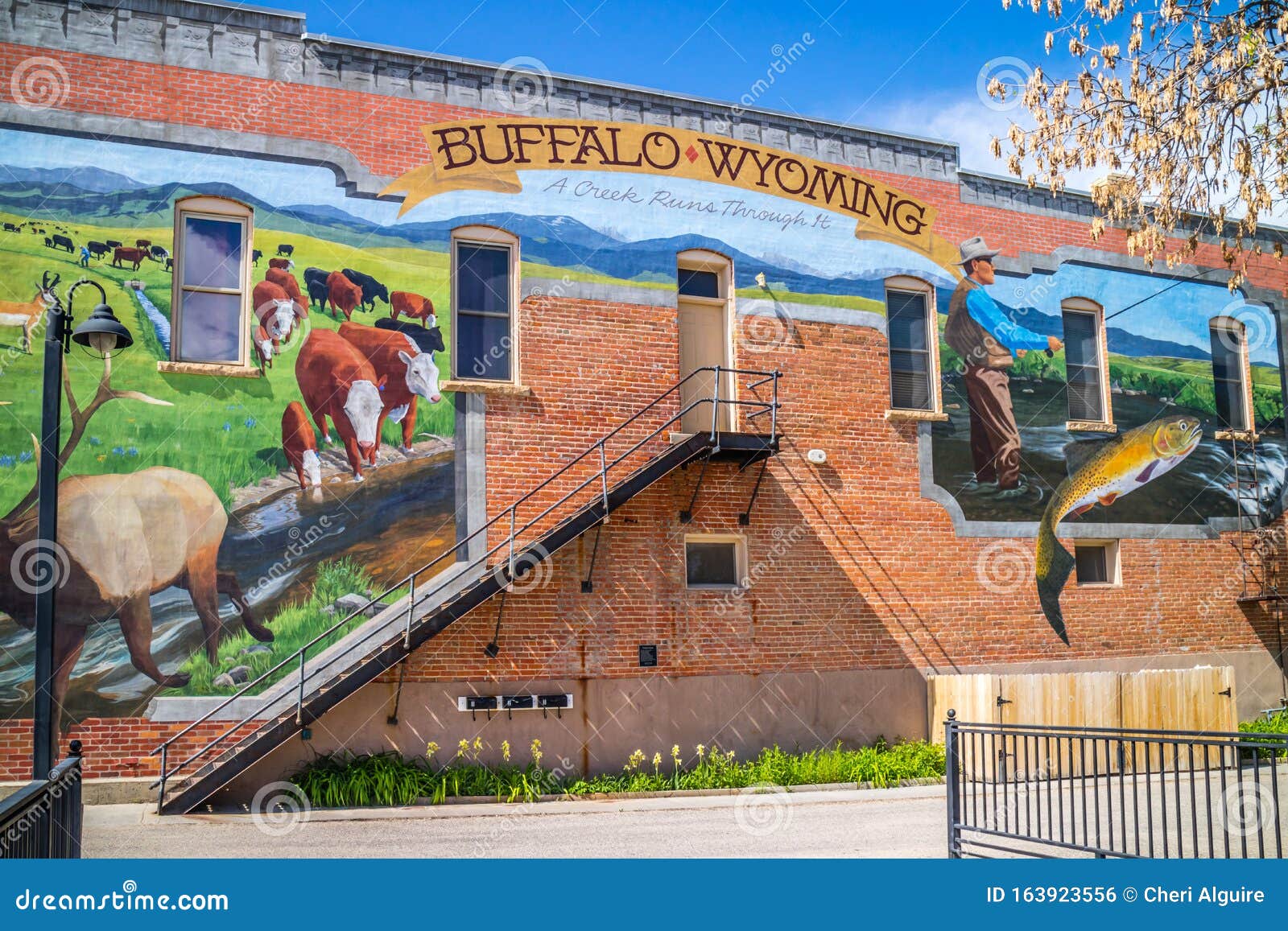 An Entrance Going Buffalo, Wyoming Editorial Photo - Image of peaceful, path: 163923556