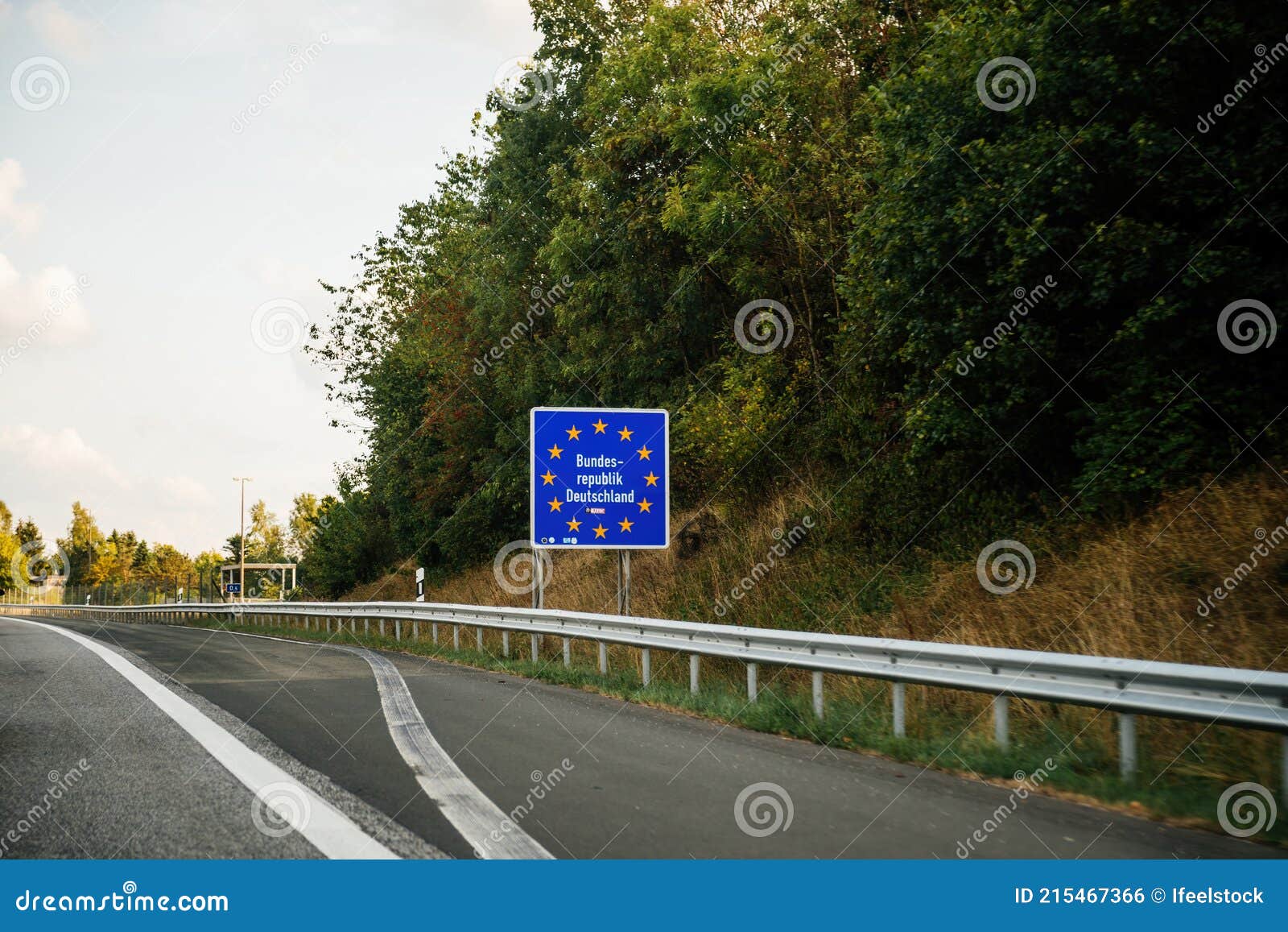 Entrance To Bundesrepublik Deutschland - Signage at the Border Entrance ...