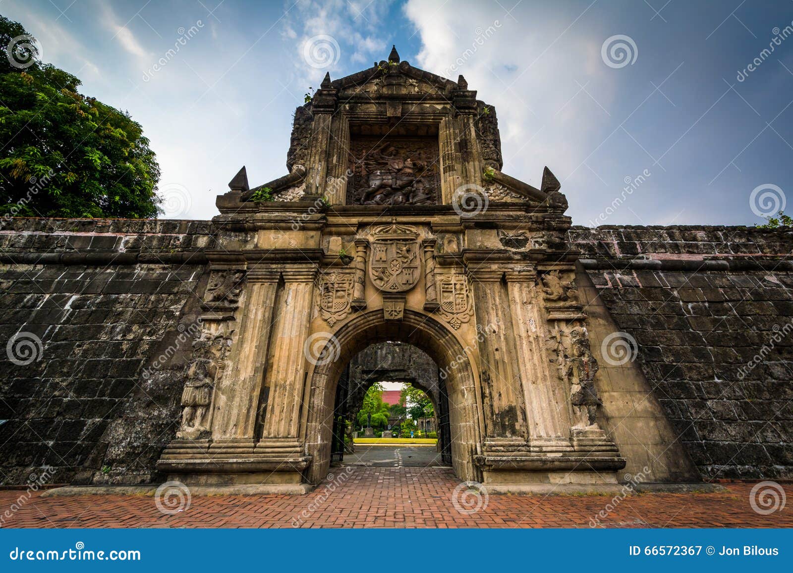 entrance to fort santiago, in intramuros, manila, the philippine