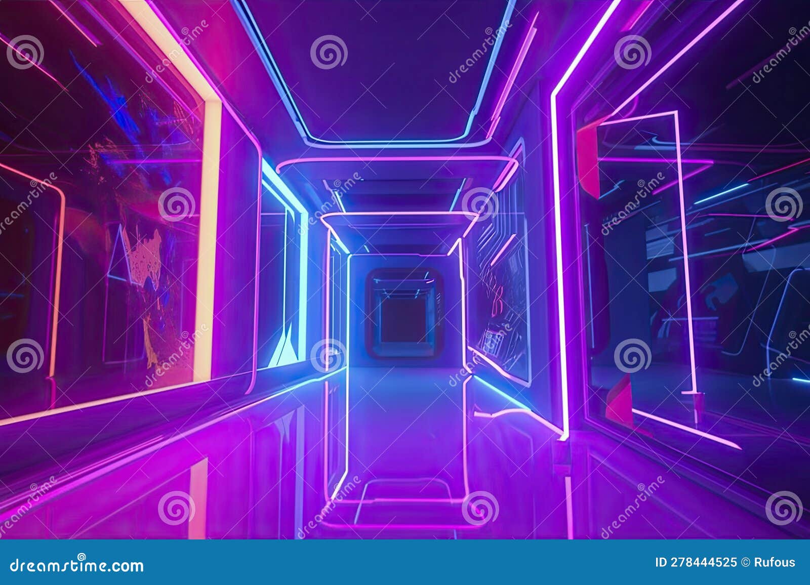 Entrance To Metaverse Virtual World with Cyberpunk Neon Ligthing Color ...