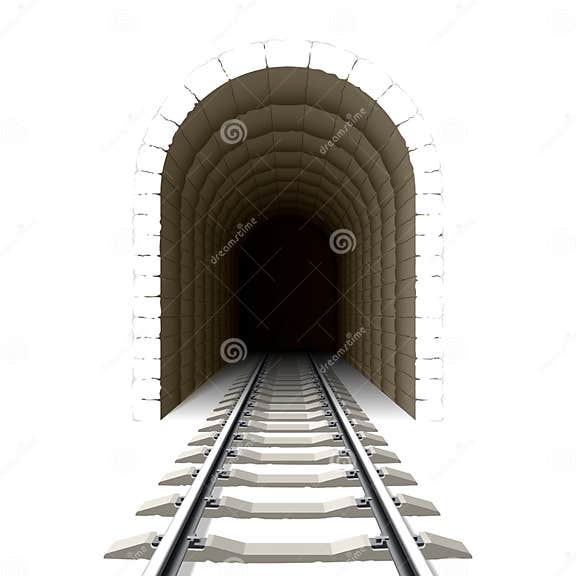 Entrance to railway tunnel stock vector. Illustration of road - 21226119
