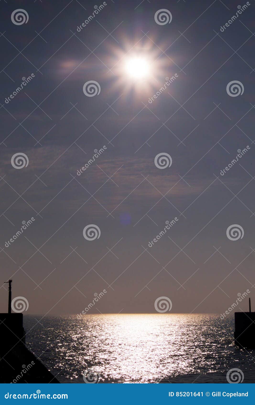 Entrance To Shoreham Harbour at Sunset Stock Image - Image of ...