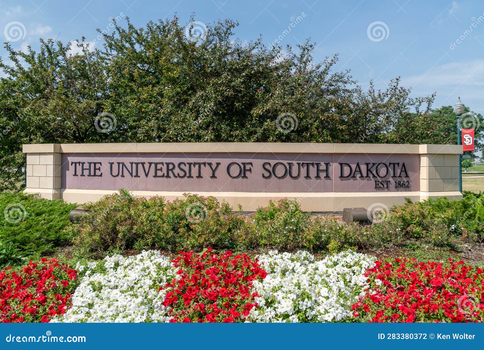 Entrance To at the University of South Dakota Editorial Photography