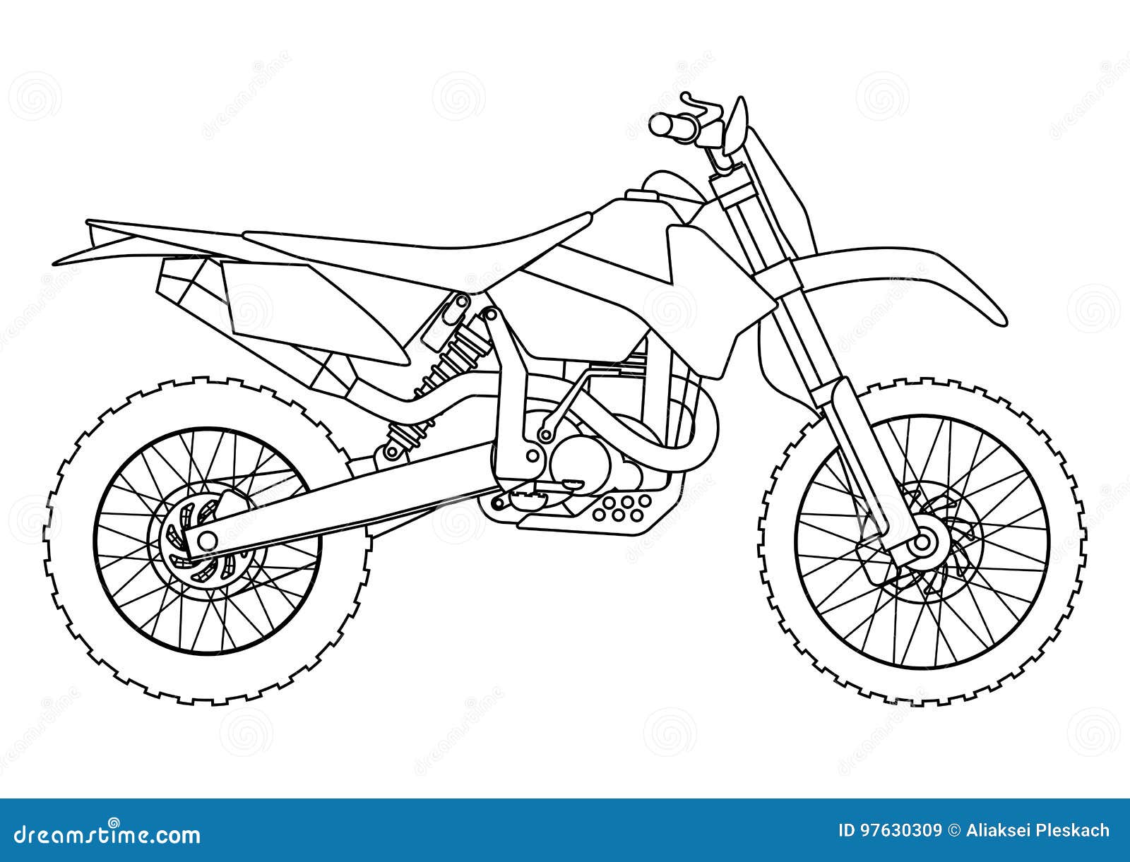 Entregue O Estilo Da Tração De Uma Ilustração Nova Da Motocicleta