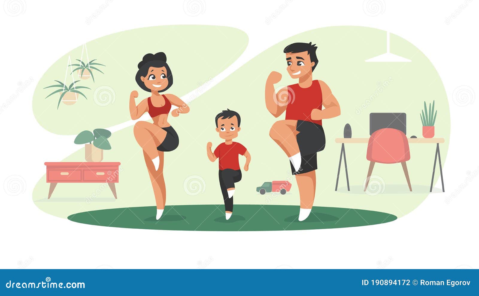 Entrenamiento Familiar. Personajes De Dibujos Animados Haciendo Ejercicios Deportivos En El Interior Del Hogar Con El Concepto De Ilustración del Vector - Ilustración de familias, sano: 190894172 Entrenamiento Familiar. Personajes De Dibujos Animados Haciendo Ejercicios Deportivos En El Interior Del Hogar Con El Concepto De Ilustración del Vector - Ilustración de familias, sano: 190894172