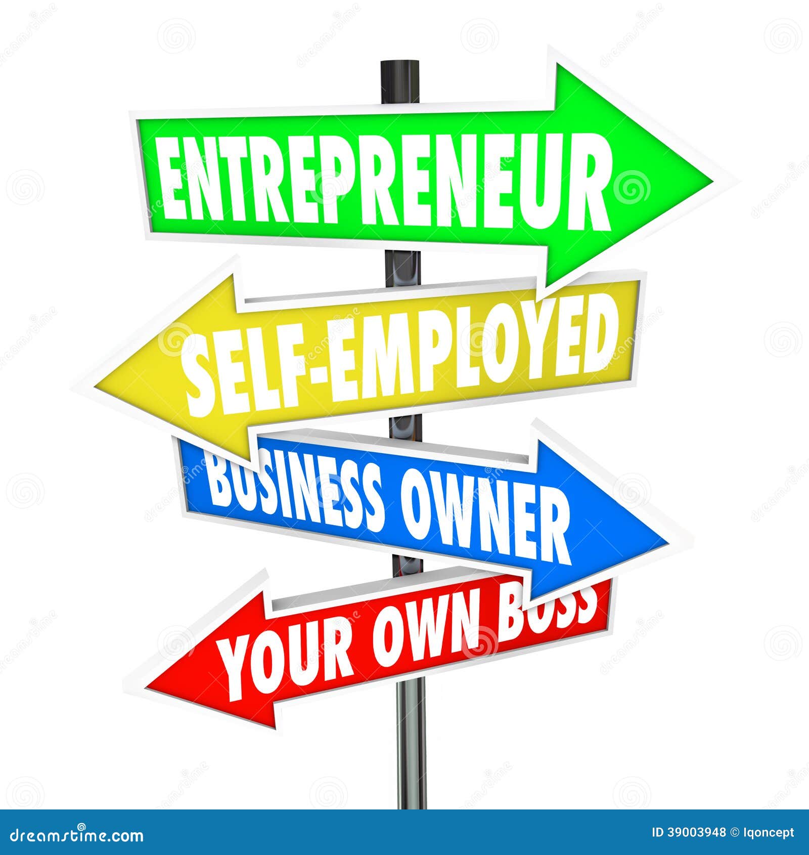 entrepreneur self employed business owner signs