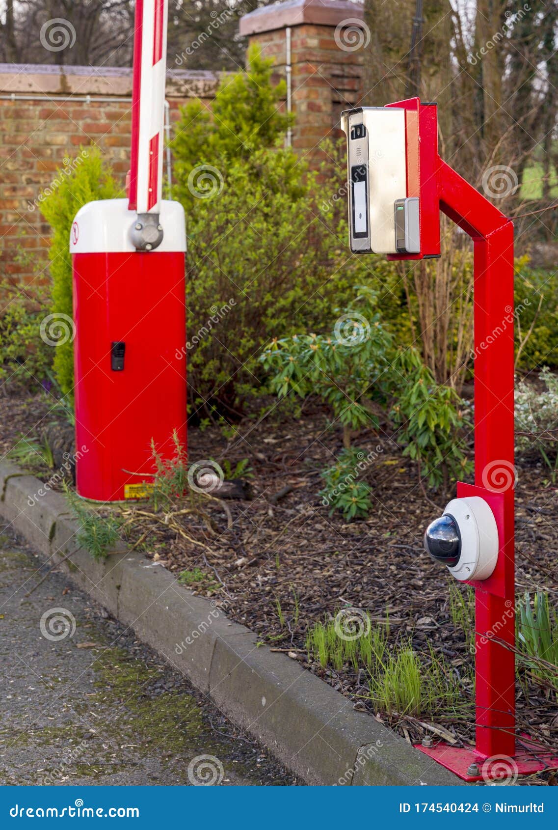 entry system with barrier for vehicles to property