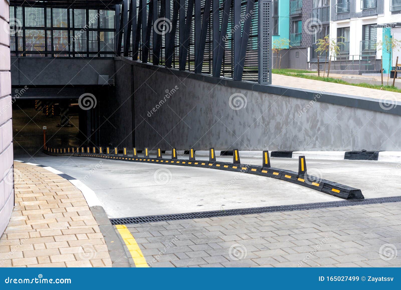 Entry To the Underground Parking Stock Image - Image of dark, exit ...