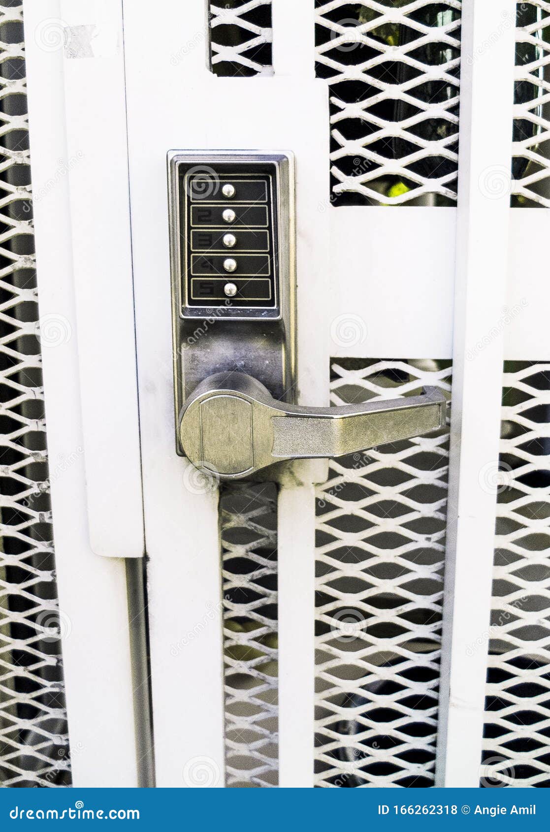Entry Way Secure Code Metal Door Handle Stock Photo Image of technology, digital 166262318