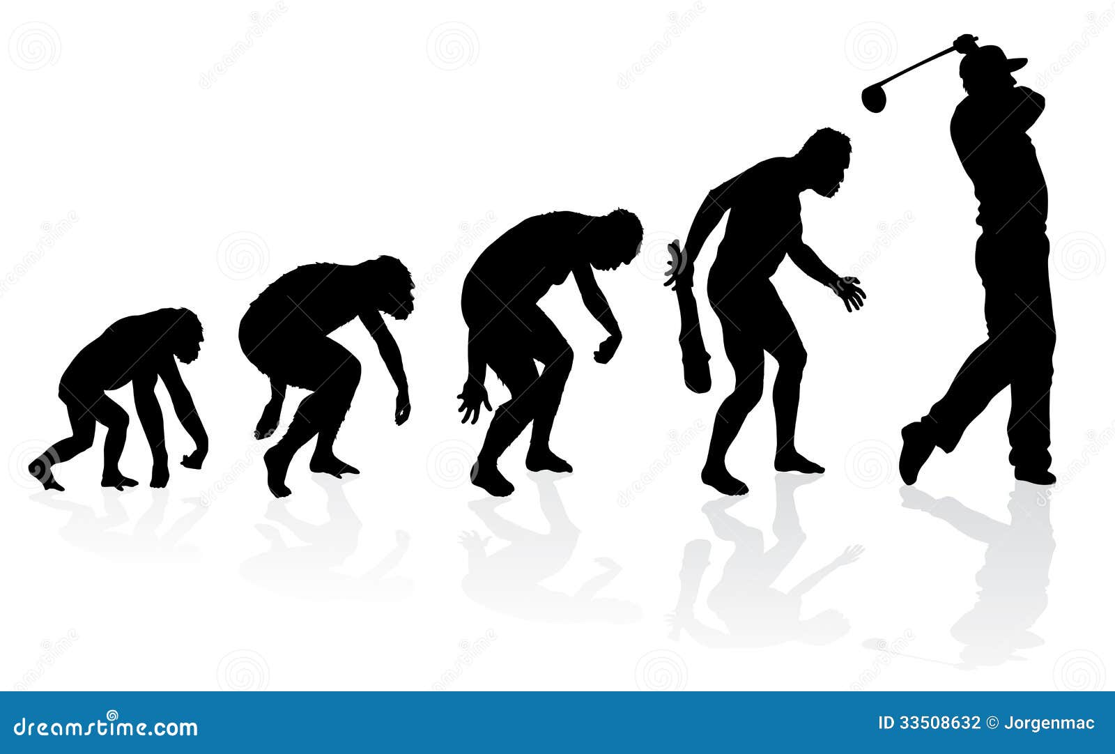 Entwicklung Eines GolfSpielers Vektor Abbildung Illustration von