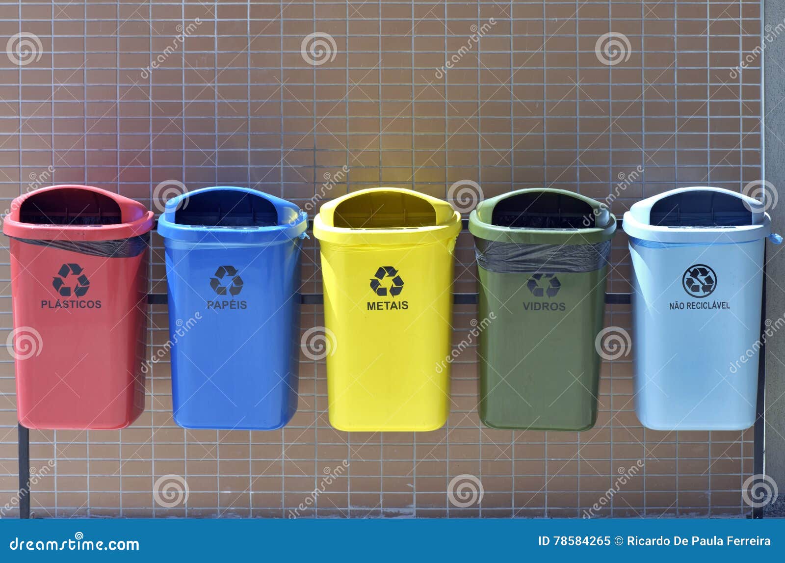 Envase reciclable inútil - SEROPEDICA, RJ, el BRASIL - 7 de enero de 2016