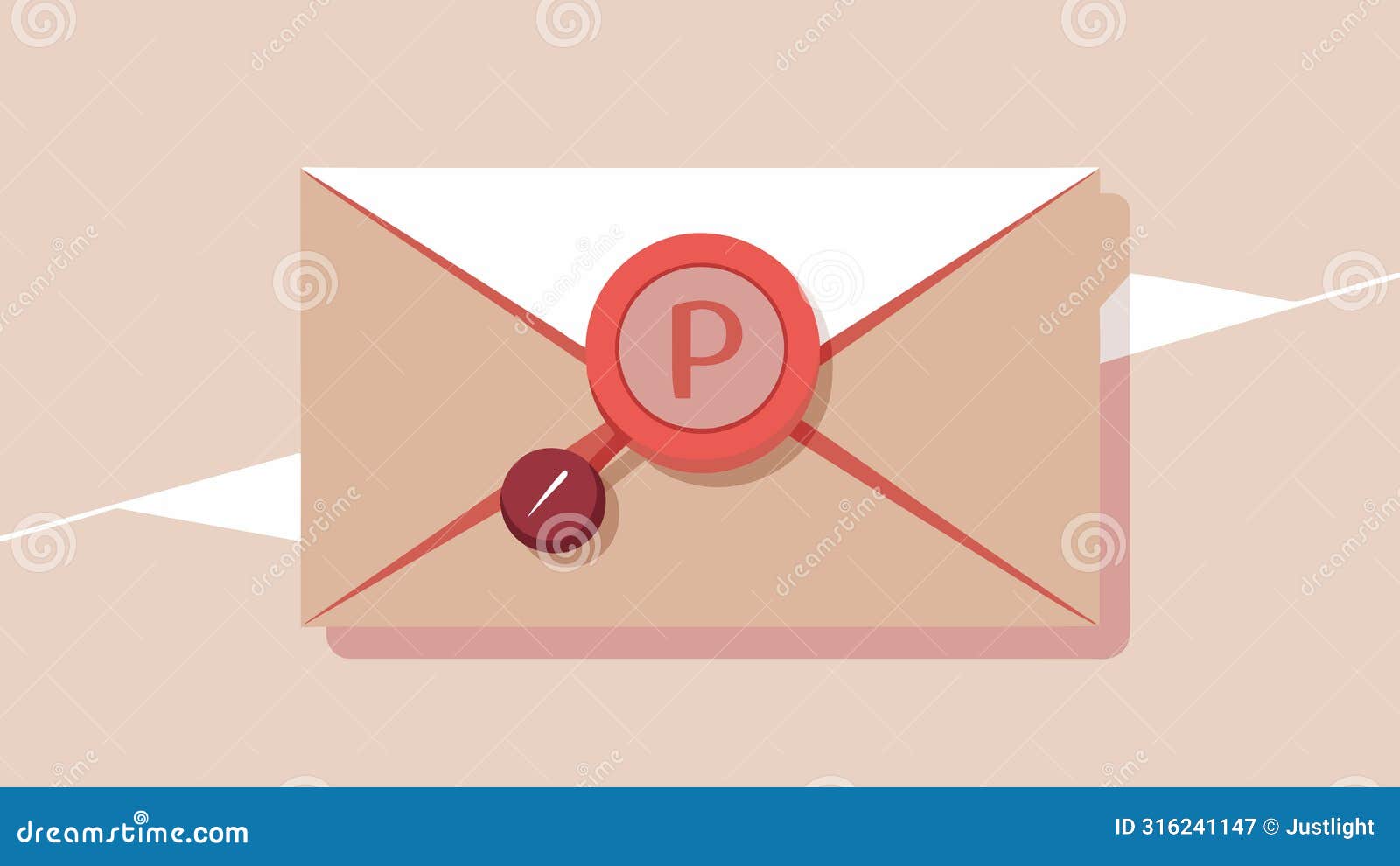the envelope is carefully sealed with a stamp p in the corner ready to embark on its journey to a faraway loved one