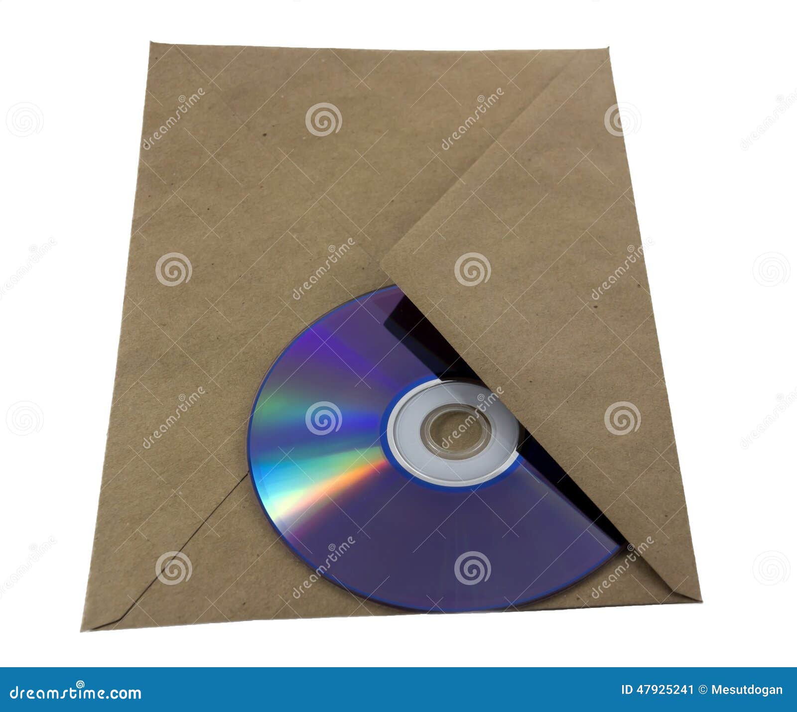 Envelope with a cd inside stock image. Image of mystery 47925241