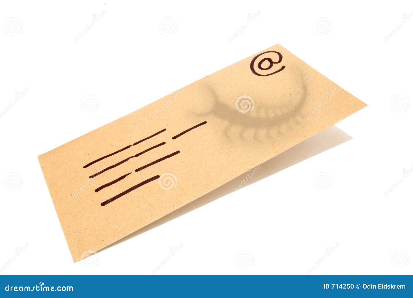 envelope, concept for email with a virus infected attachment.
