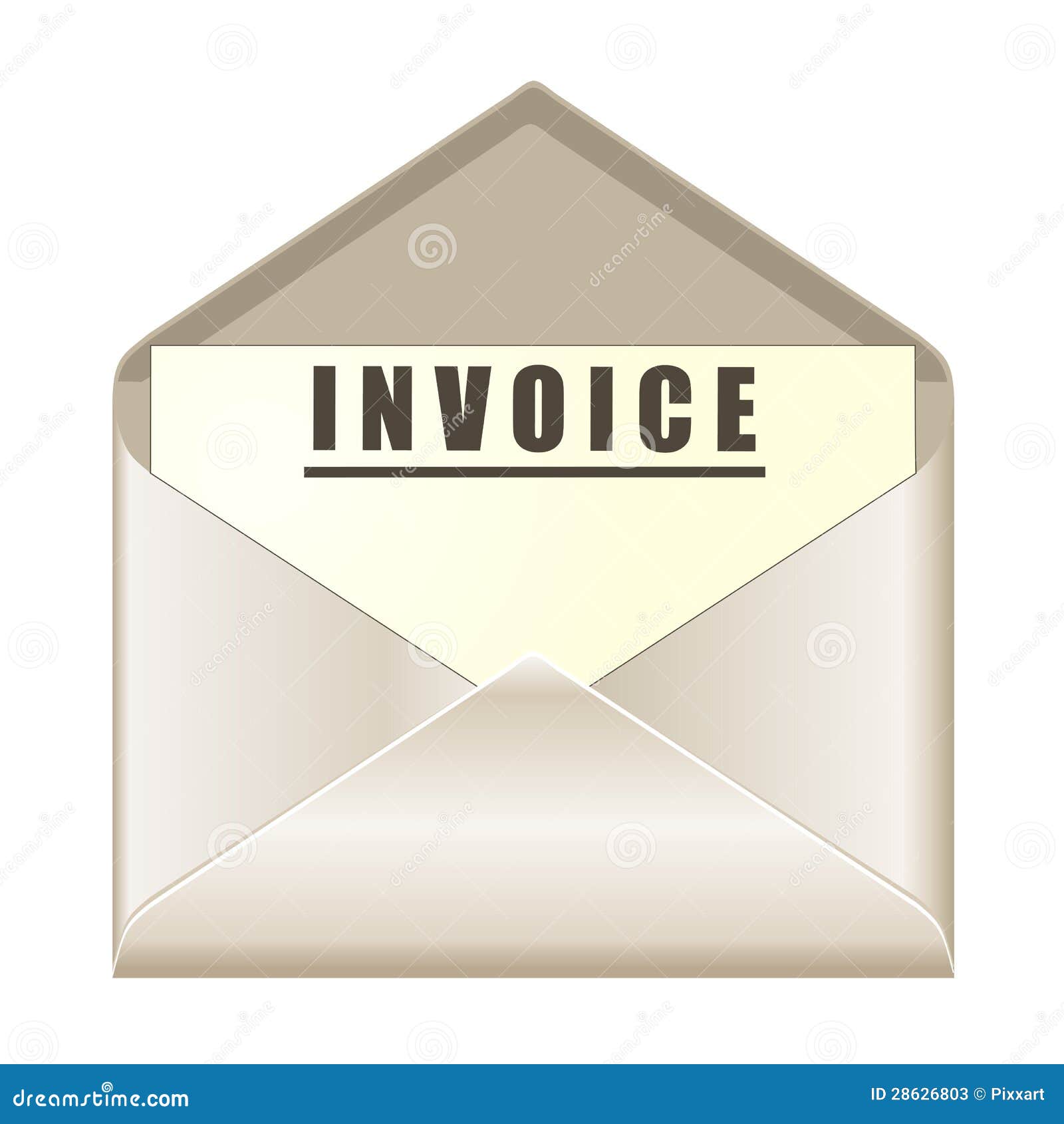 Envelope With Invoice Document Stock Vector - Illustration of cover ...