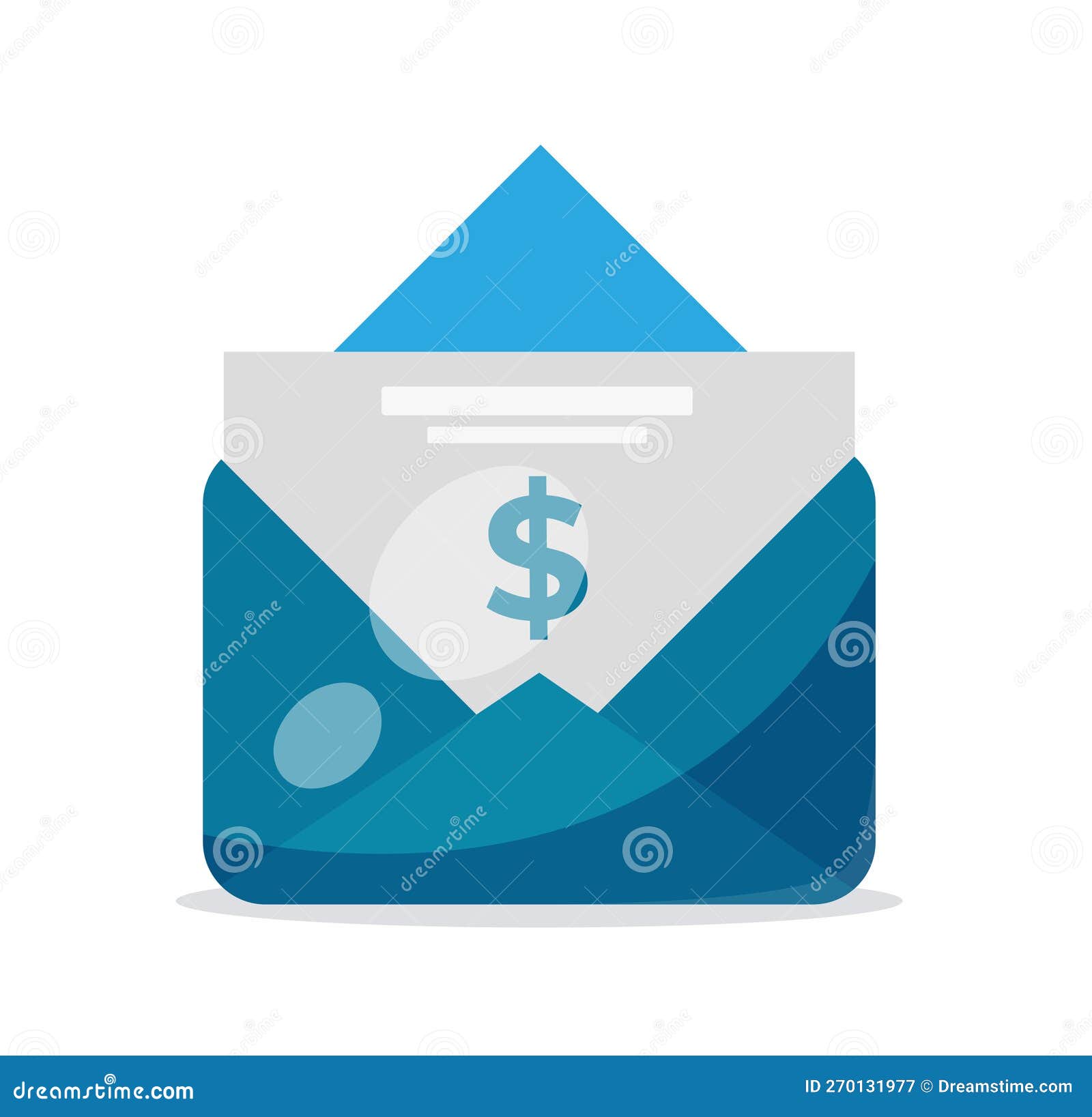Envelope with Money Vector Illustration Stock Vector Illustration of