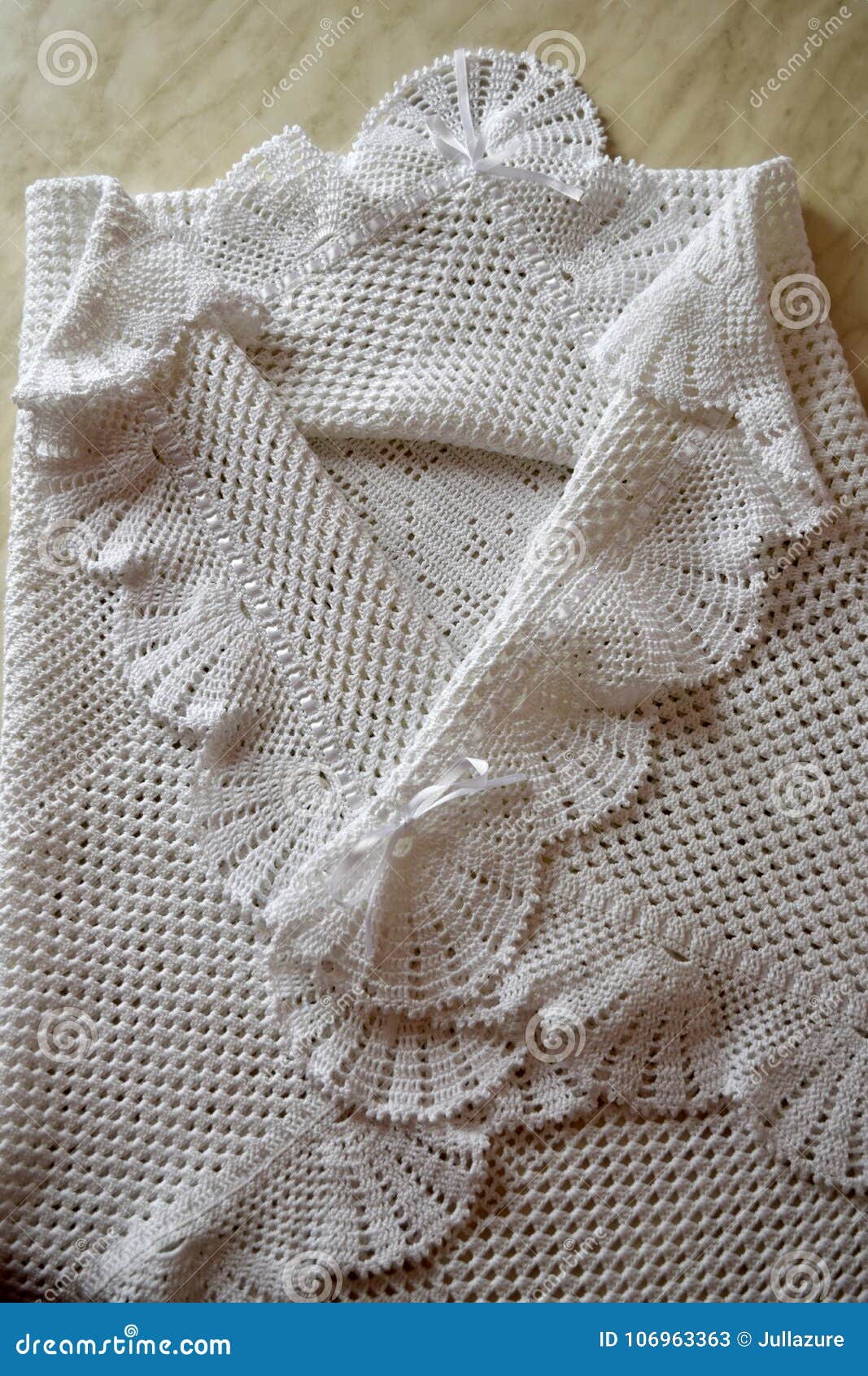 Envelope for Newborns. Knitted Envelope for Newborn Stock Image Image