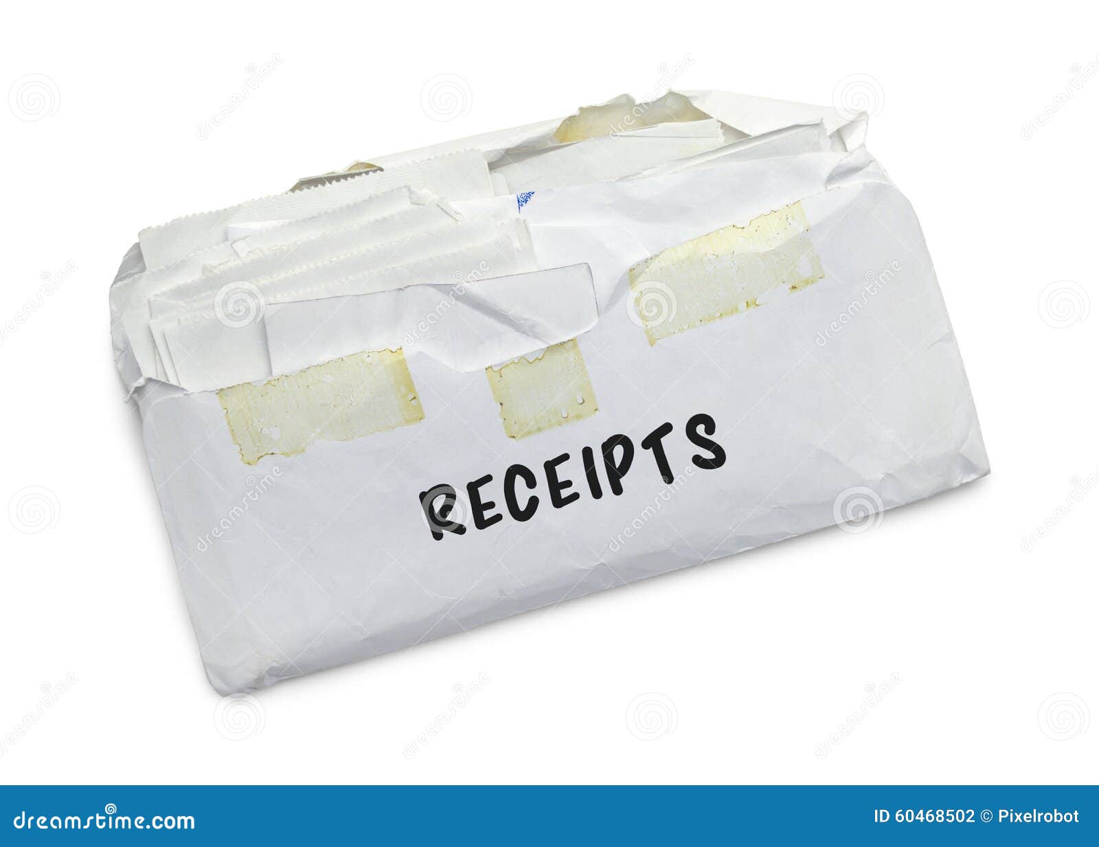 envelope of receipts