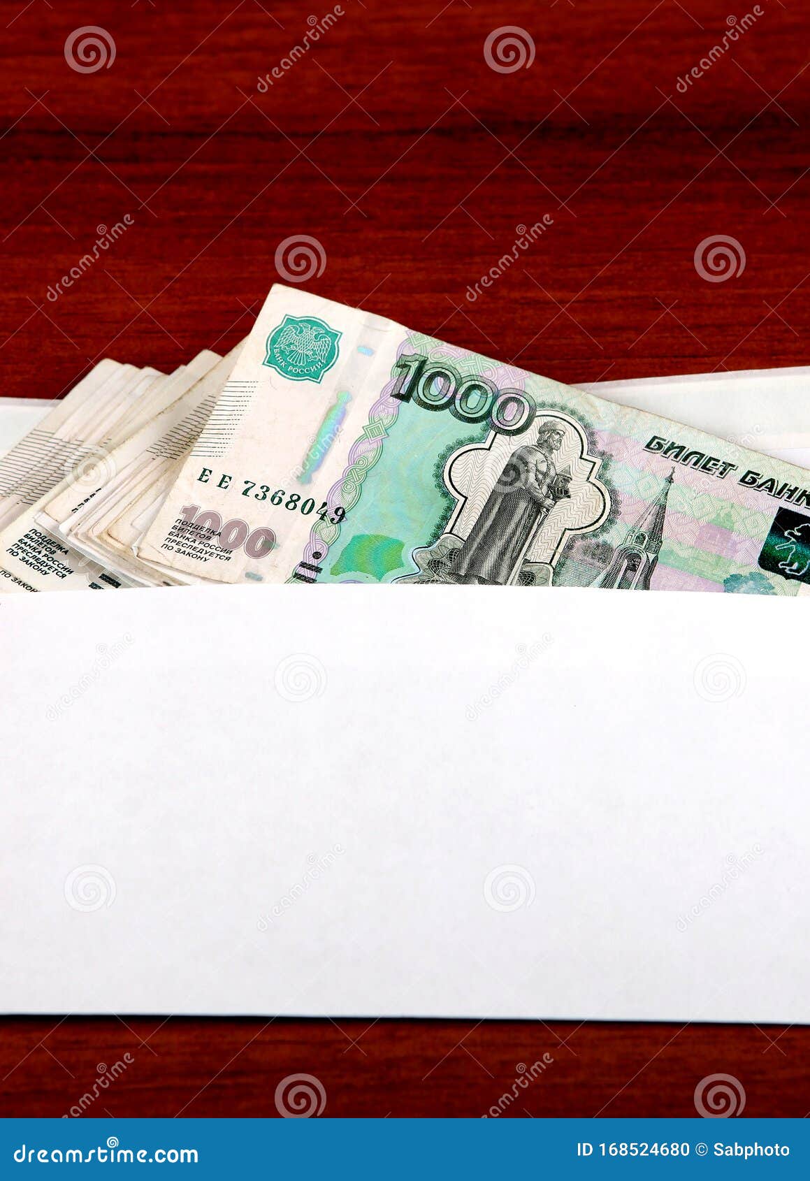 Envelope with a Russian Rubles Stock Photo Image of desk, letter