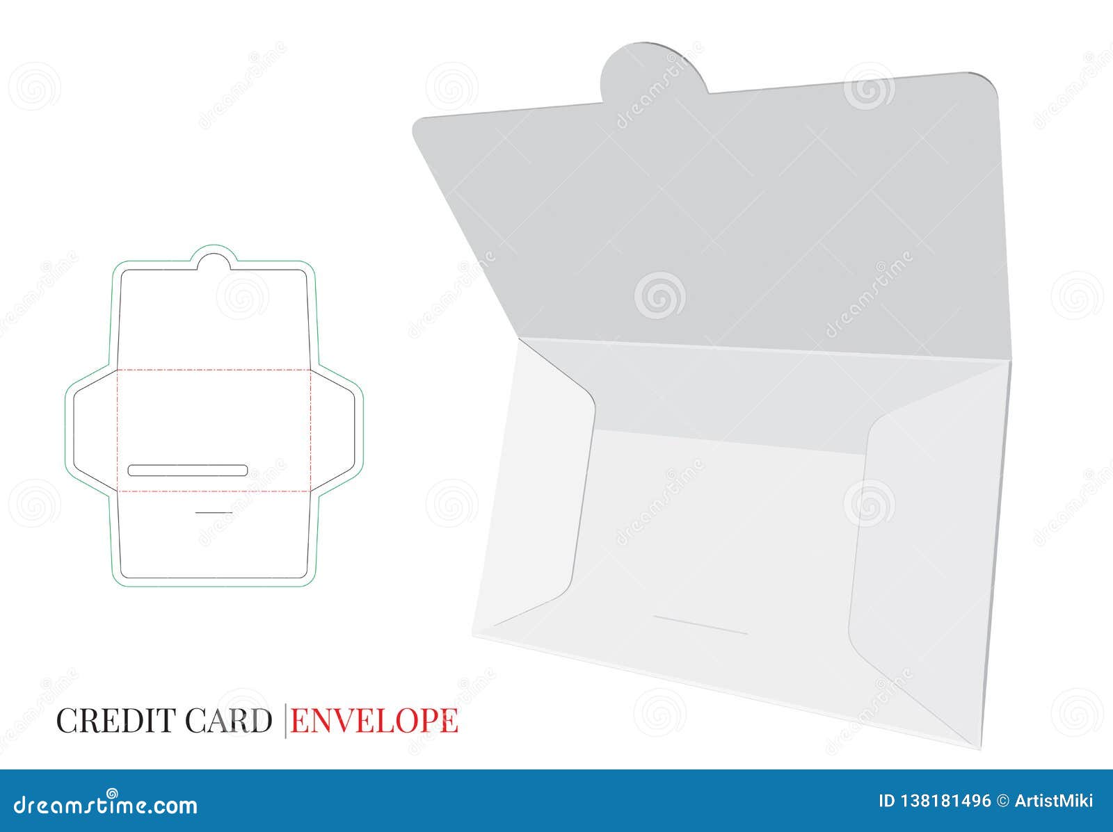 Download Envelope Template With Die Line Vector With Die Cut Laser Cut Layers Credit Card Envelope Design Stock Vector Illustration Of Envelope Empty 138181496