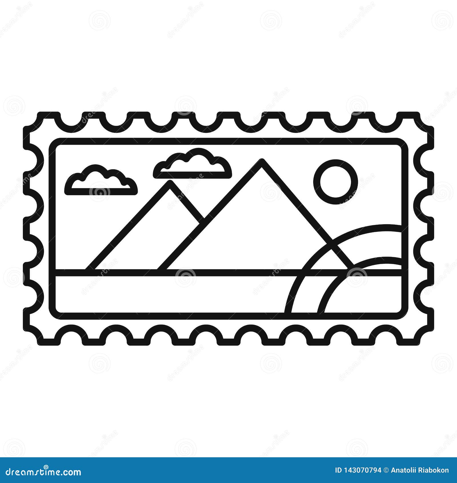 envelope timbre icon, outline style