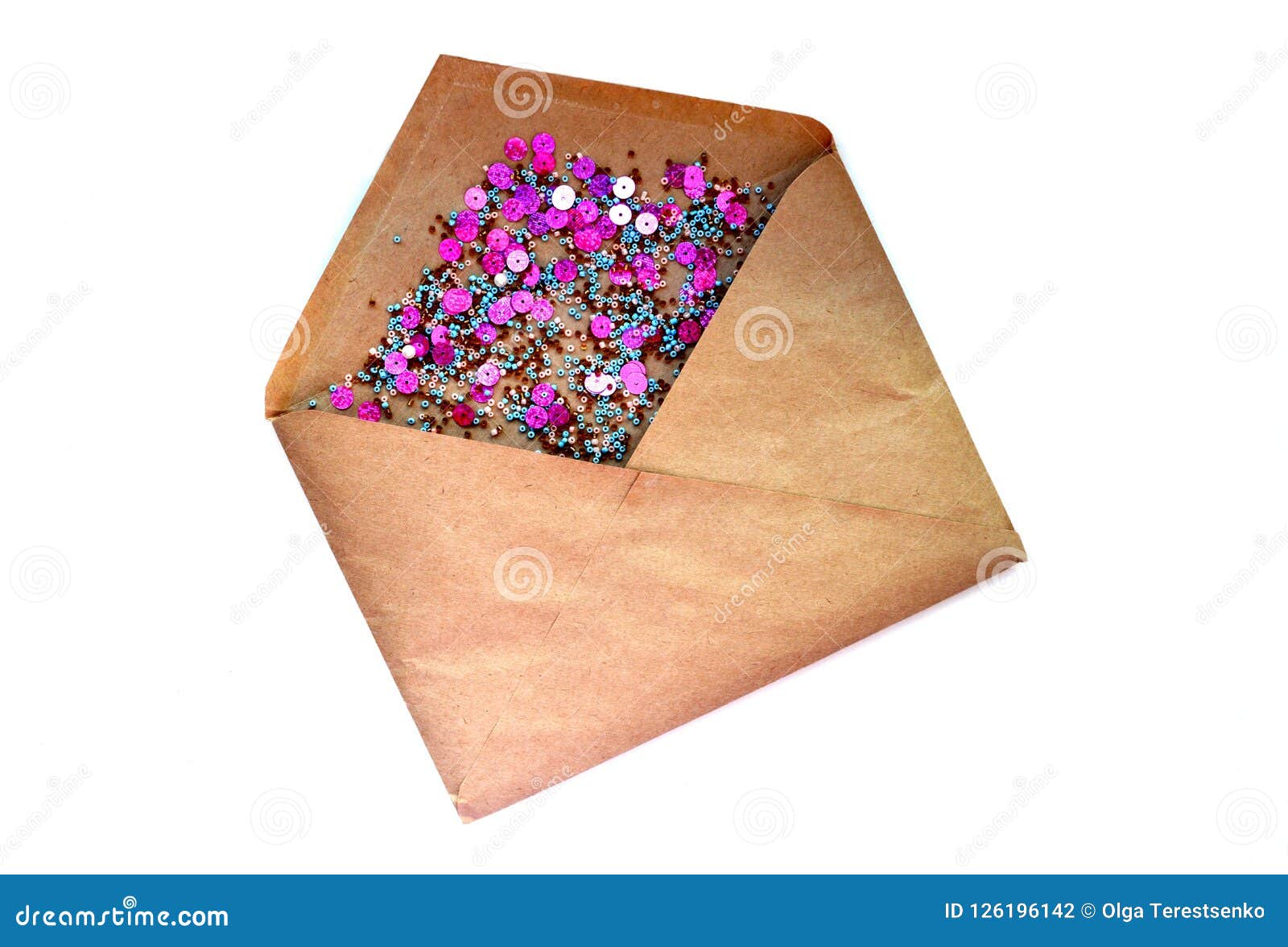 An Envelope on White Background Stock Photo Image of celebration