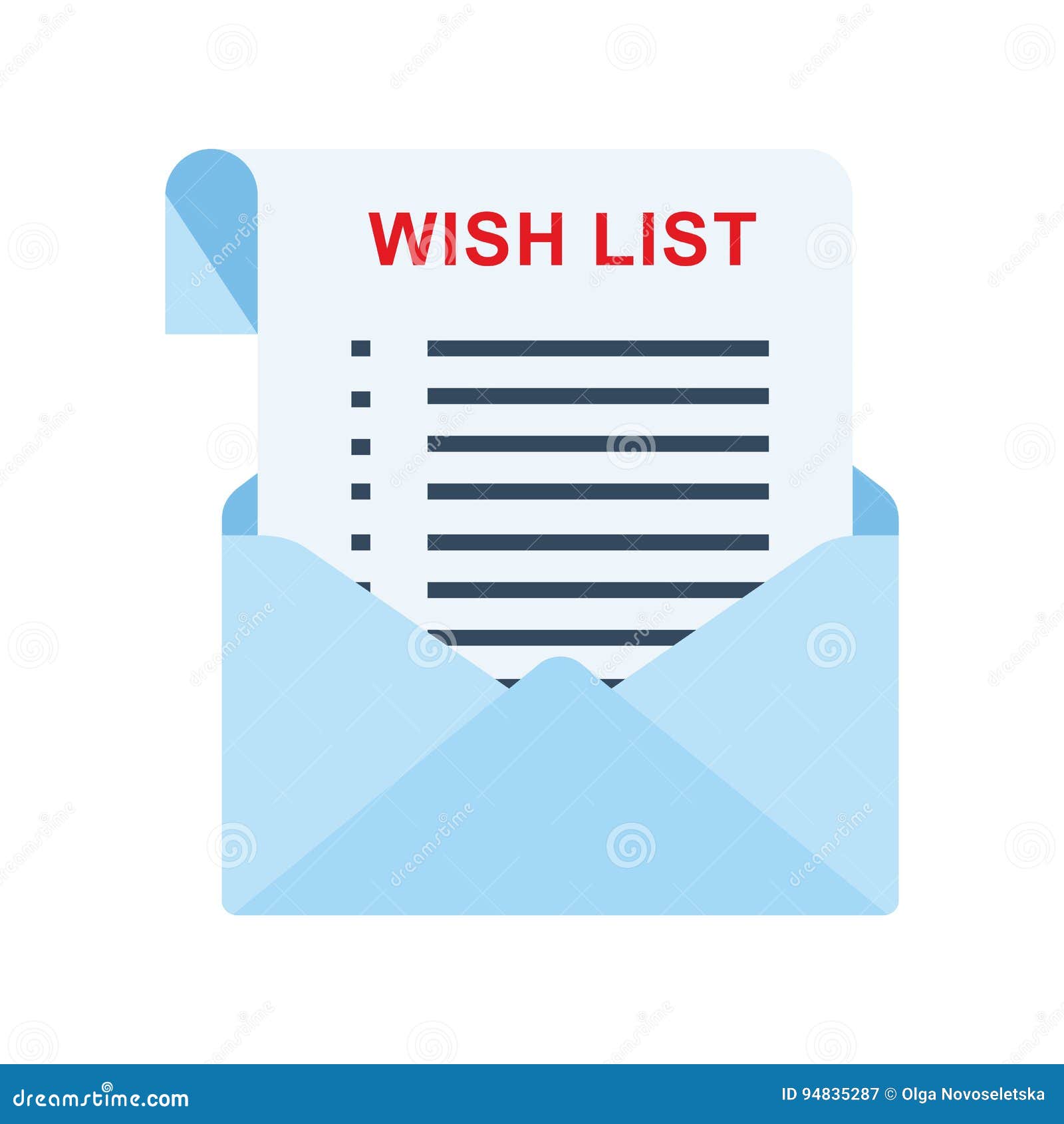envelope wish list