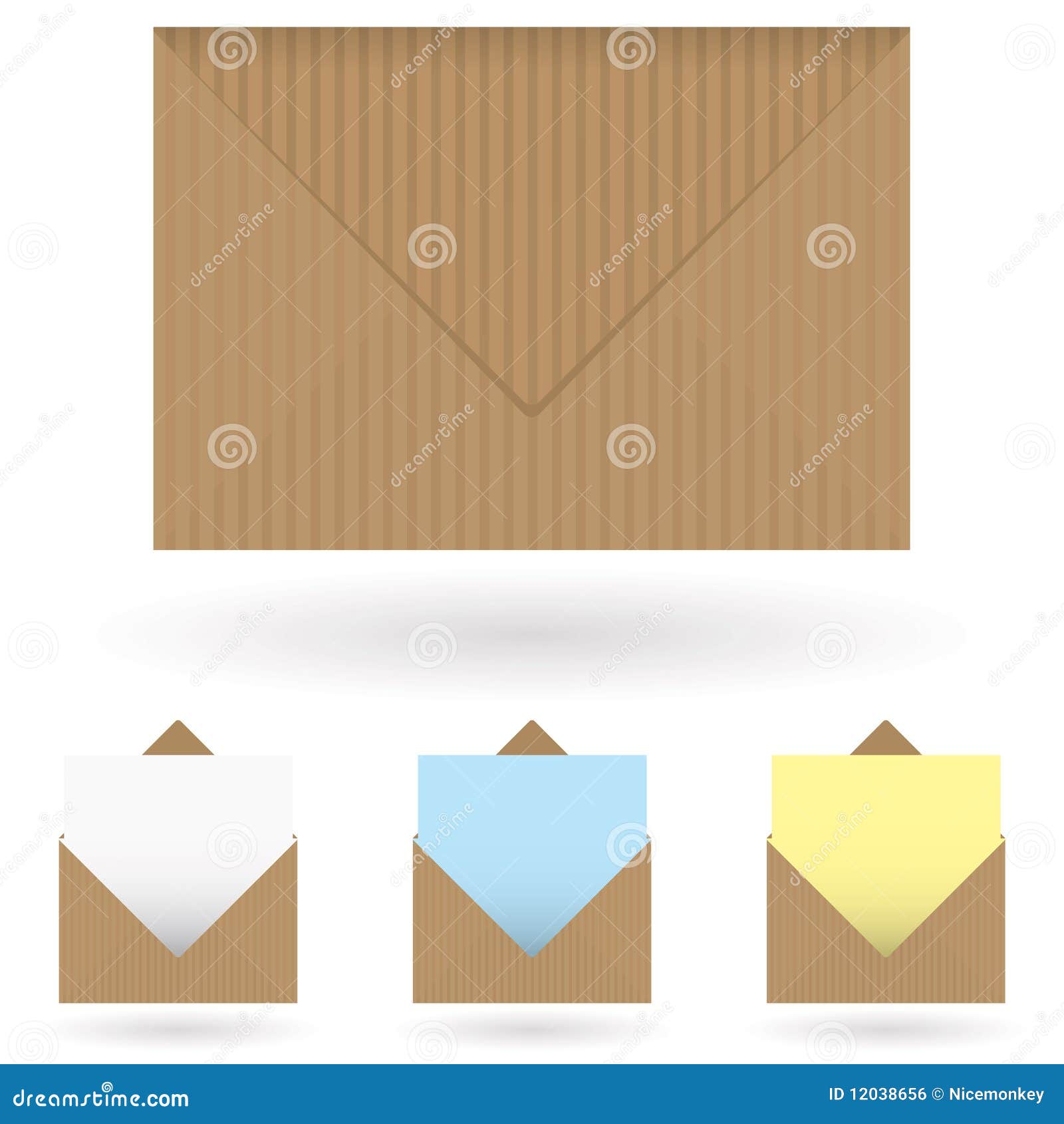 Envelopes brown stock vector. Illustration of envelope 12038656