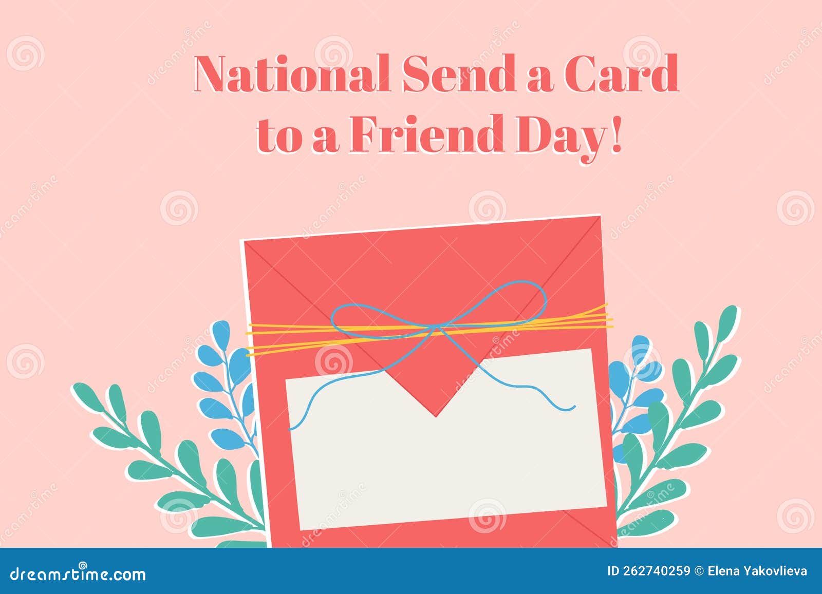 Envelopes. National Send a Card To a Friend Day Stock Vector