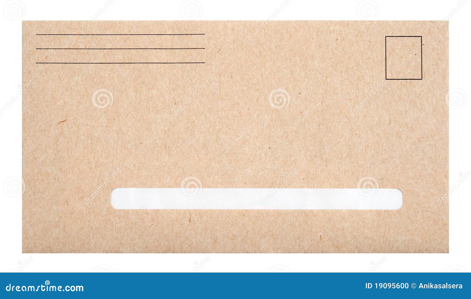 Enveloppe De Brown Avec L Espace Pour L Adresse Photo Stock Image Du Copie Isolement