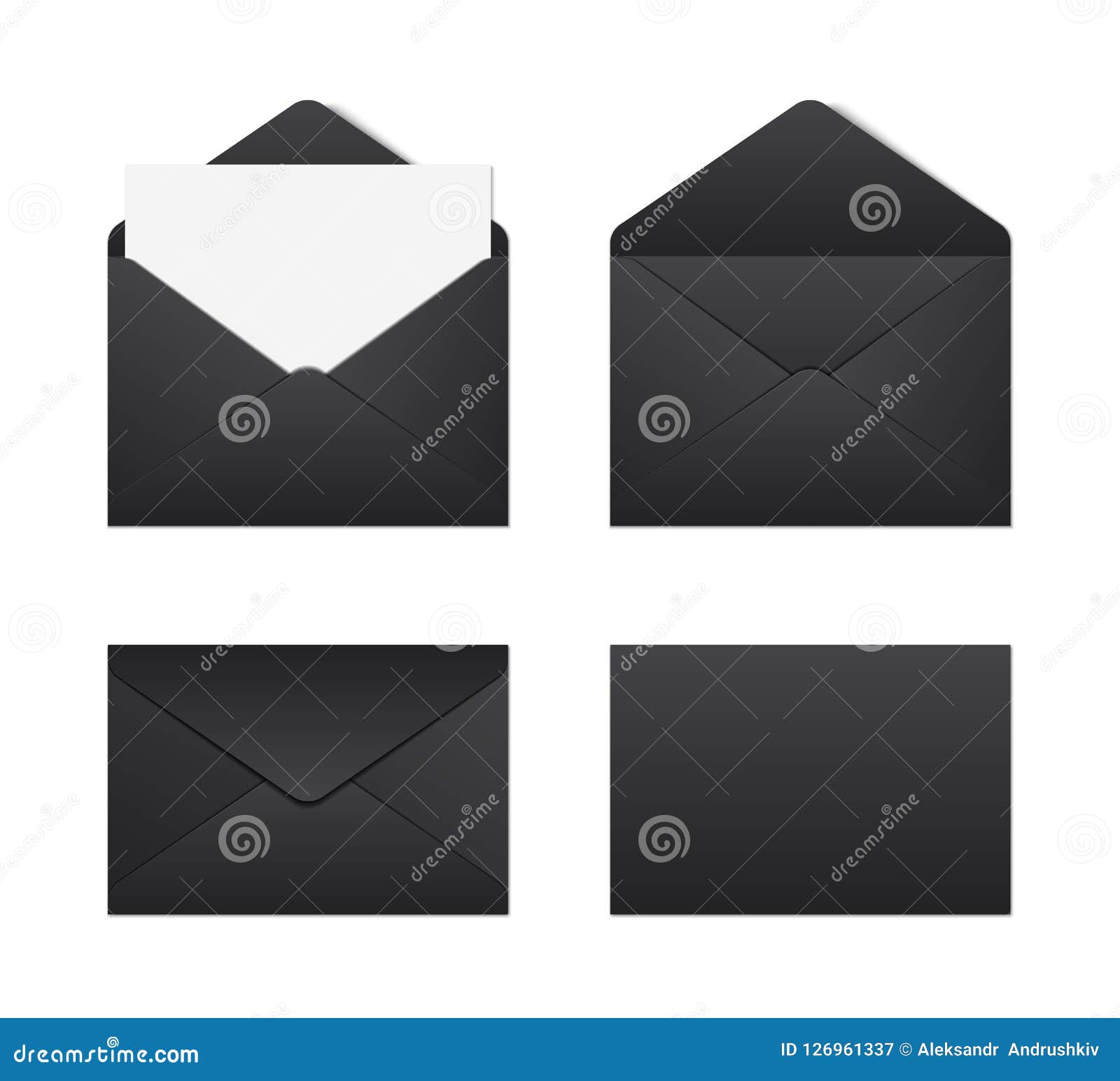 Enveloppe noire illustration de vecteur. Illustration du postal - 126961337