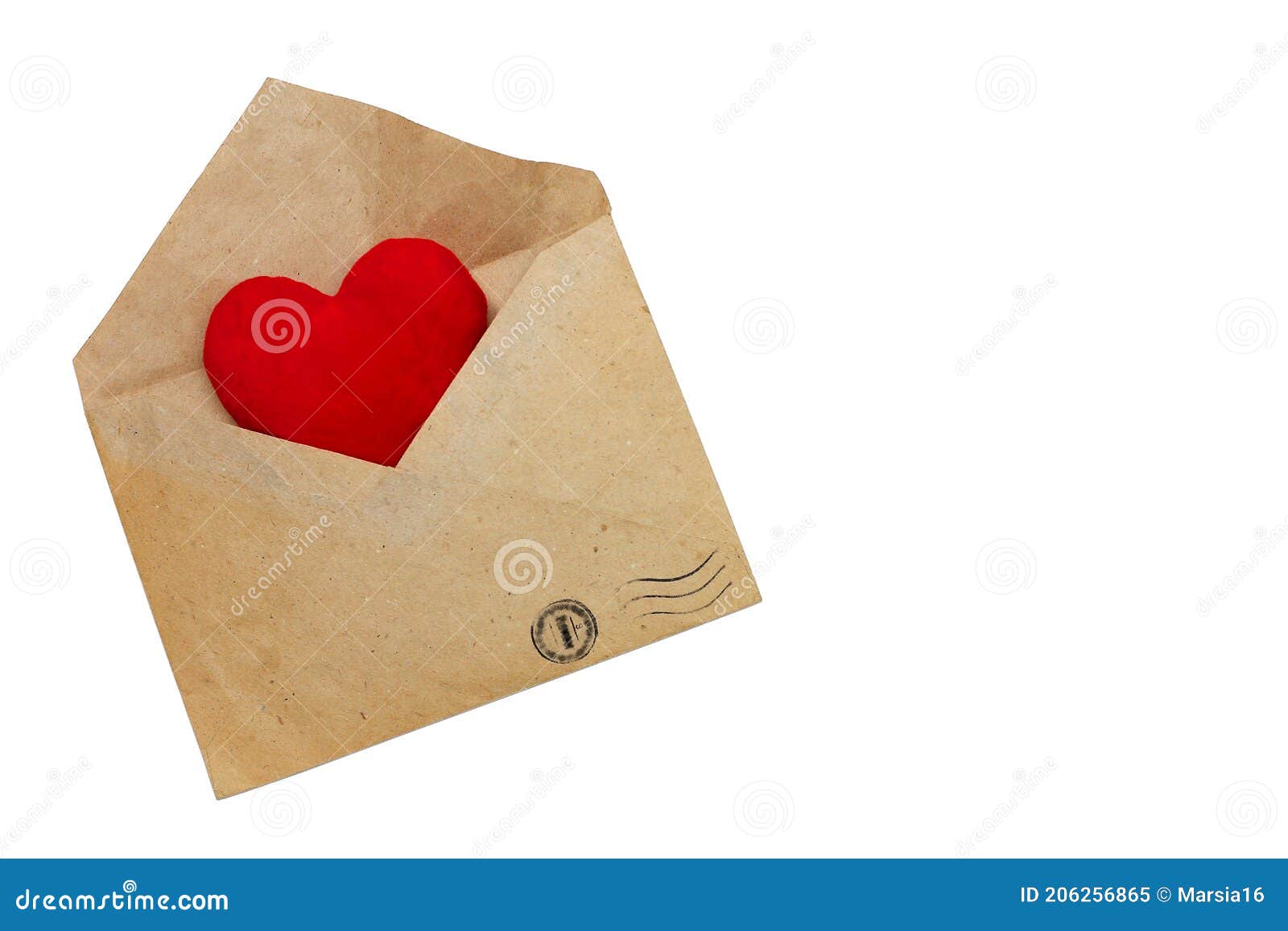 Enveloppe Ouverte Avec Le Focus Doux à L'intérieur Du Blanc Image stock -  Image du amour, ouvert: 206256865