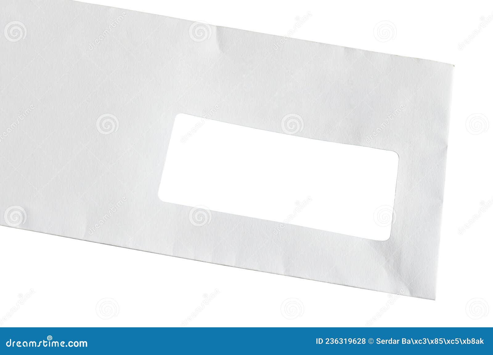 Enveloppe Rectangle De Courrier De Papier Blanc Avec Fenêtre D'adresse Sur  Fond Blanc Photo stock - Image du grunge, enveloppe: 236319628