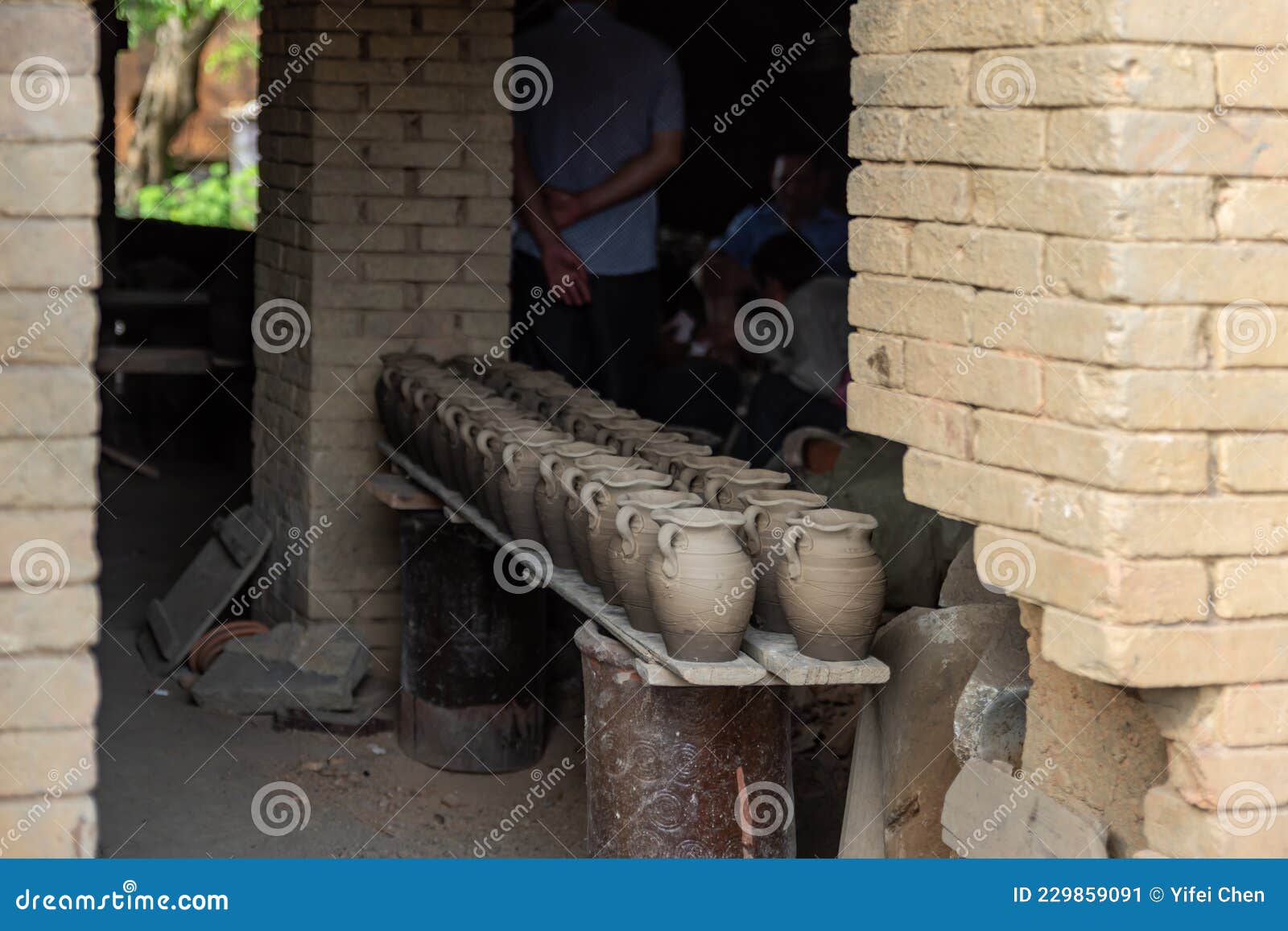 Environment of Traditional Pottery Factory Stock Image Image of brown