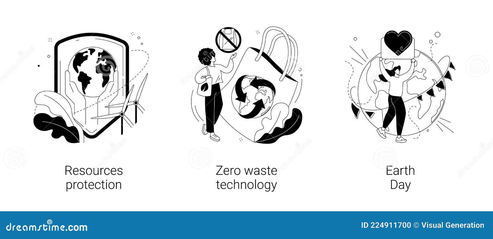 Environmental Activism Abstract Concept Vector Illustrations. Stock