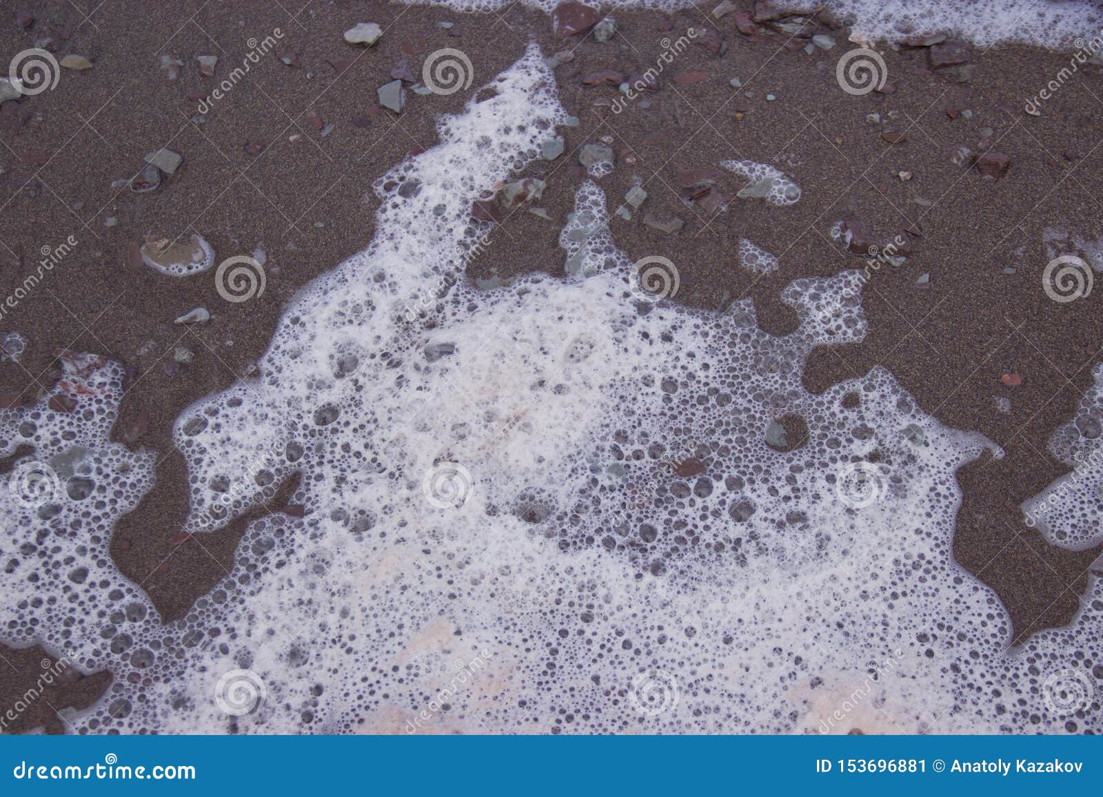 Environmental Problems, Foam is Formed in the Water. Concept of Nature