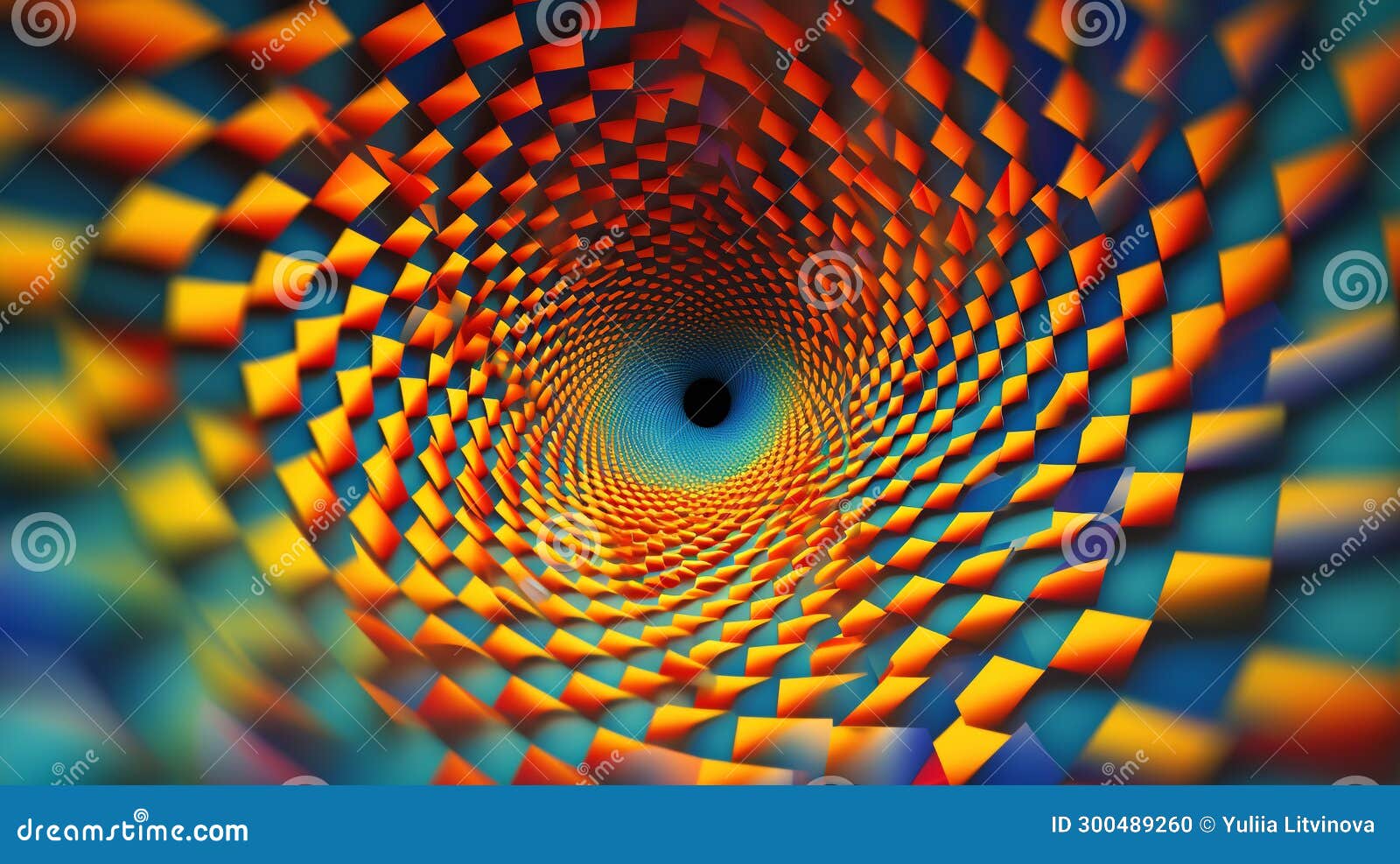 Optical Illusion, Visual Illusion, Bright Patterns with 3D Effect