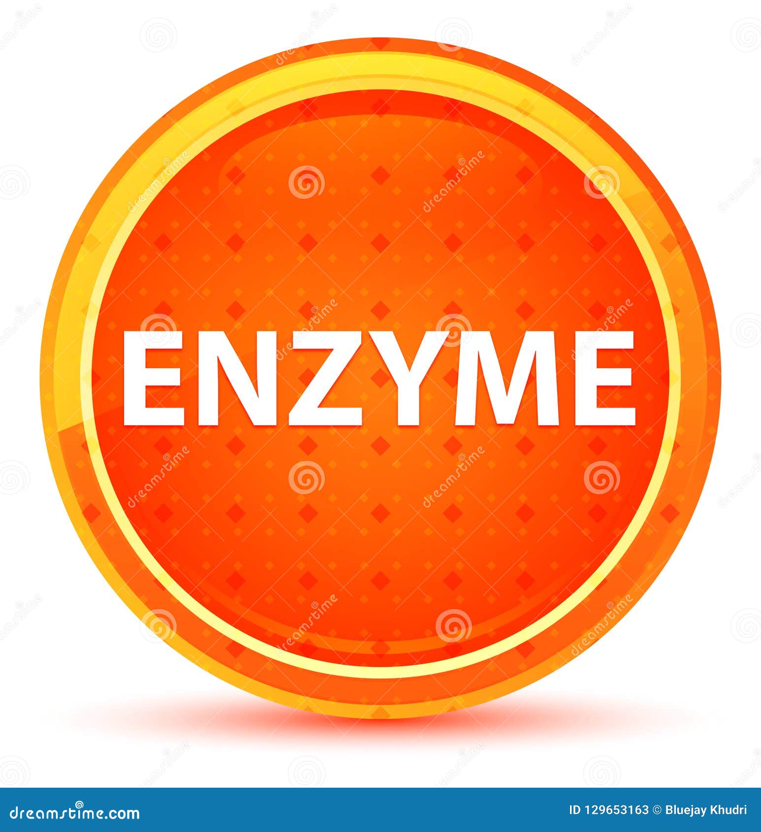 Enzyme Natural Orange Round Button Stock Illustration Illustration of