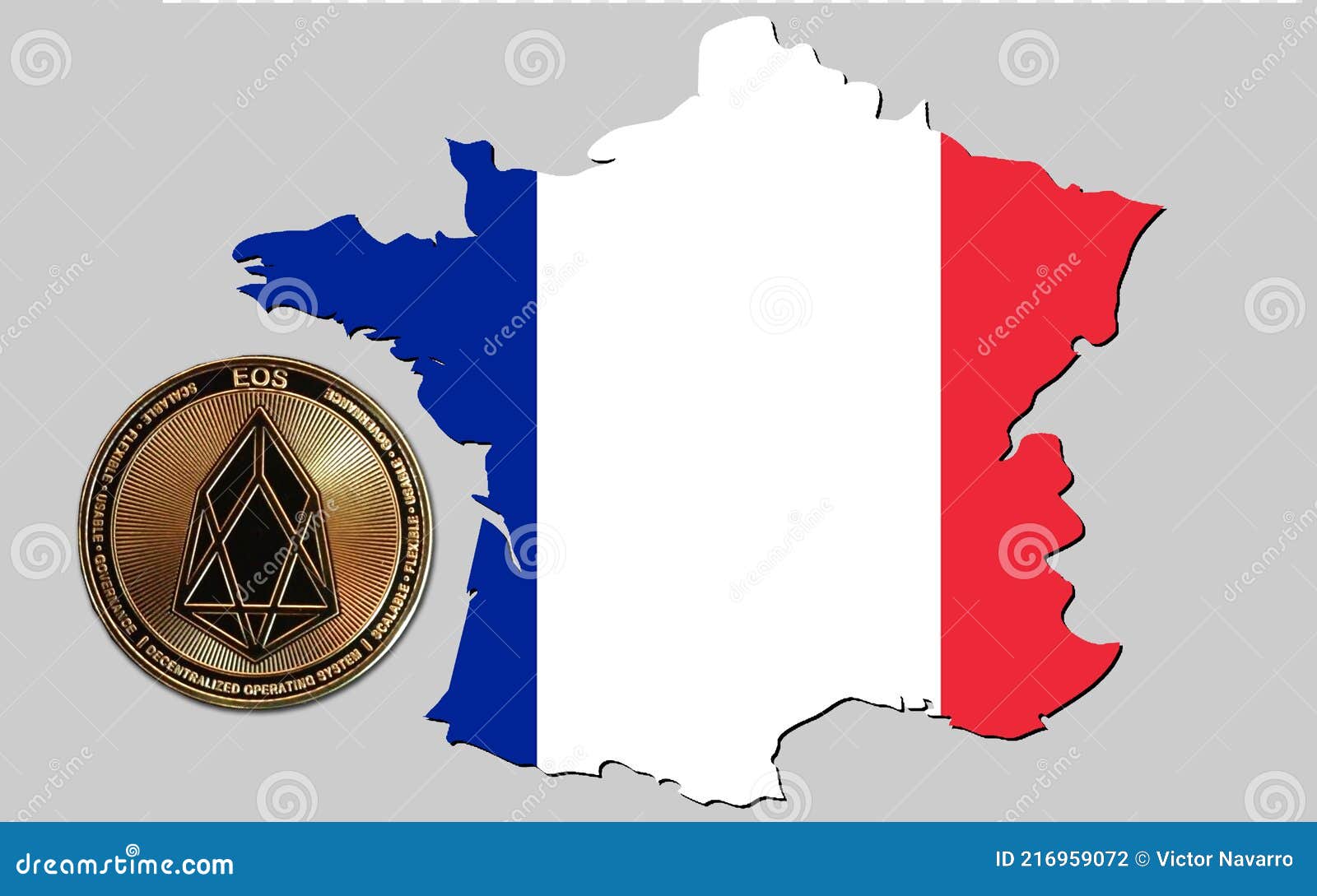 EOS France stock photo. Image of countries, dash, crypto 216959072