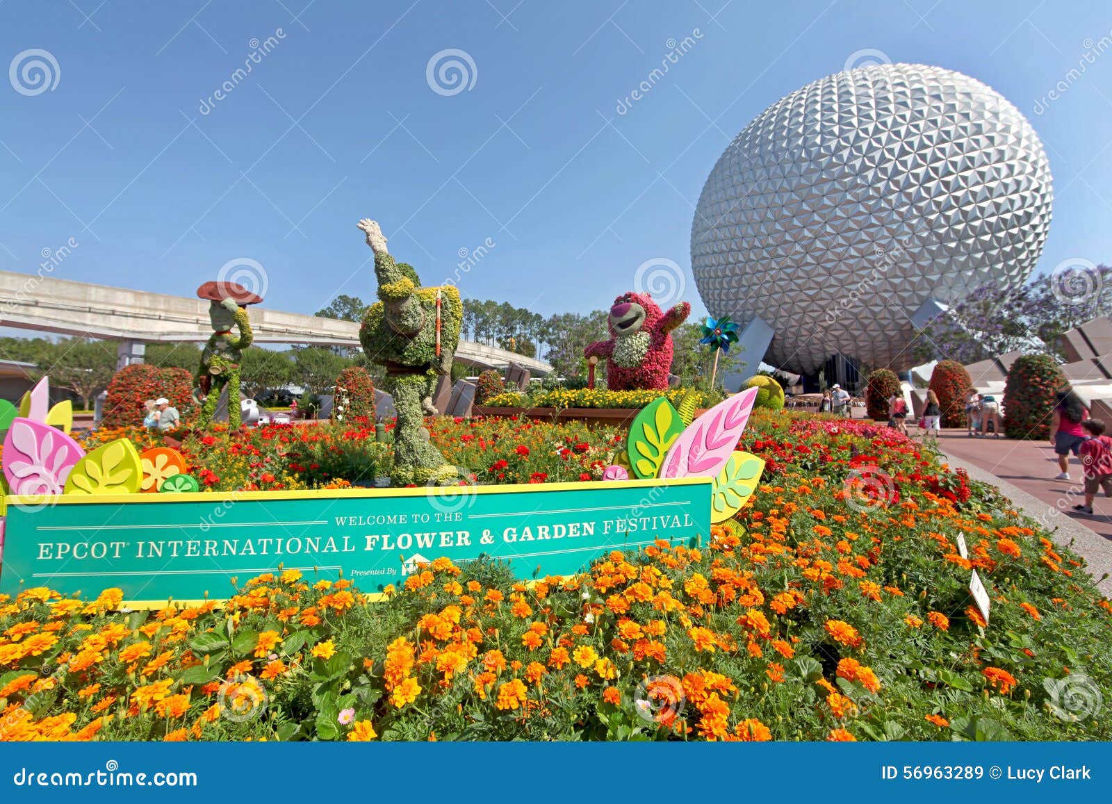 epcot flower and garden festival editorial stock image - image of