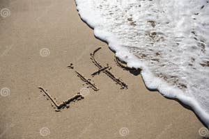 Written In The Sand Ephemeral Life Stock Image Image Of Sand 