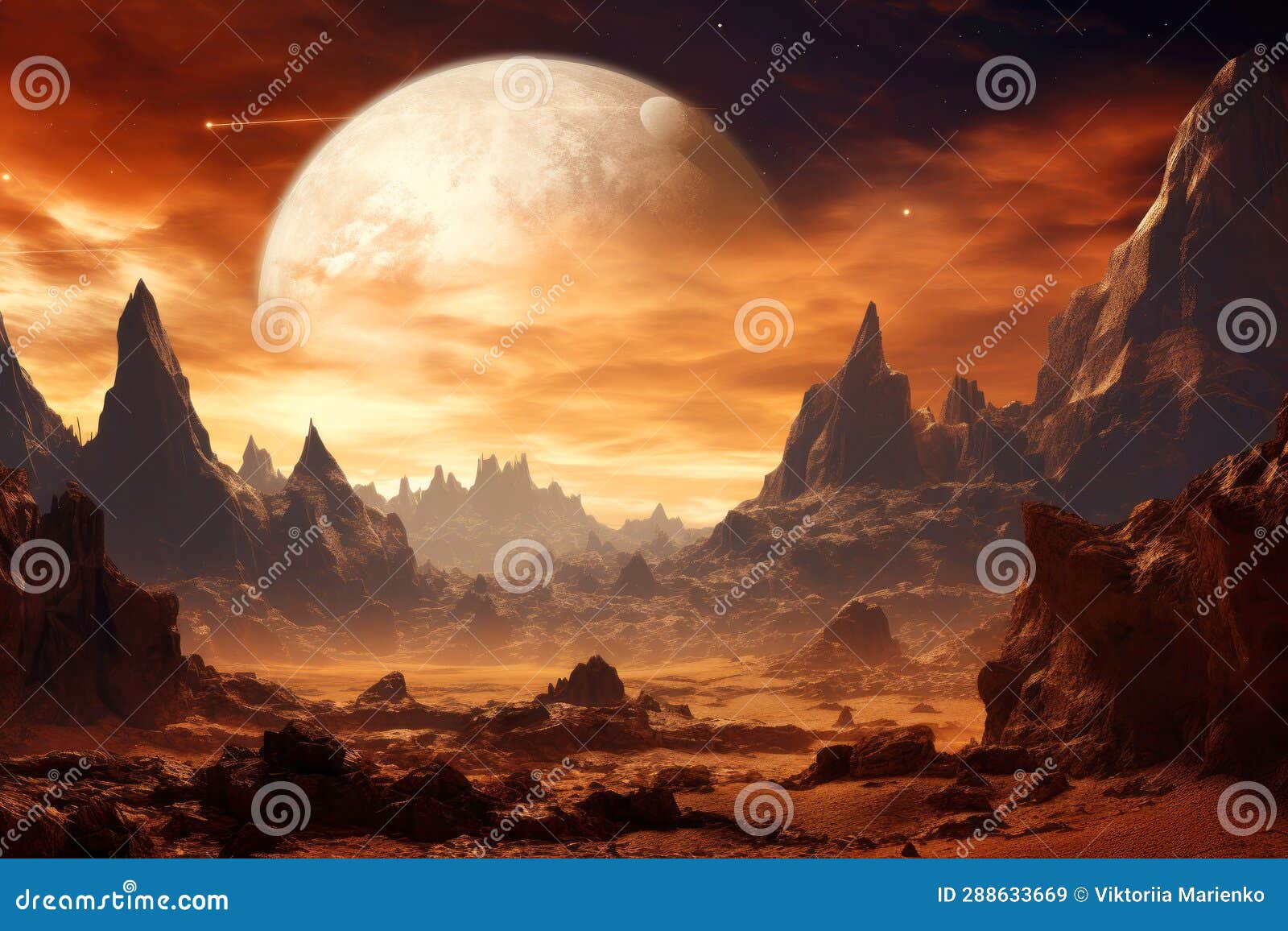 epic fantasia: surreal extraterrestrial landscape unveiled