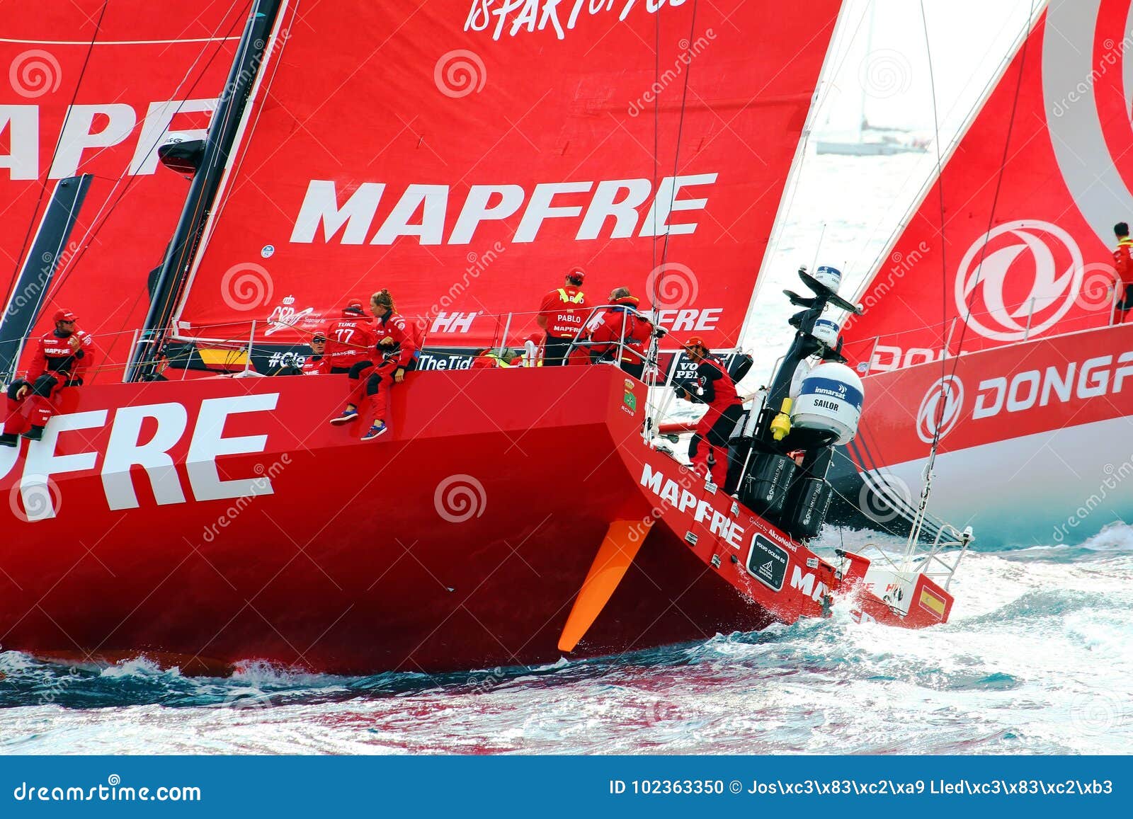 Volvo Ocean Race 2017-18 editorial image. Image of mapfre - 102363350