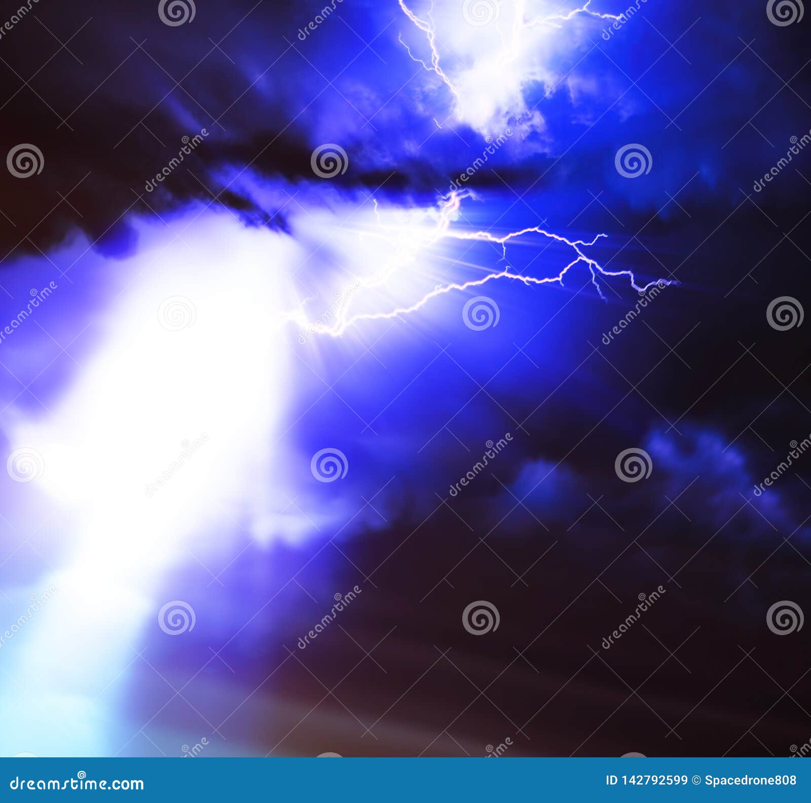 Epic Thunder Lightning Dramatic Light Rays Background Stock - Image of color, clouds: 142792599