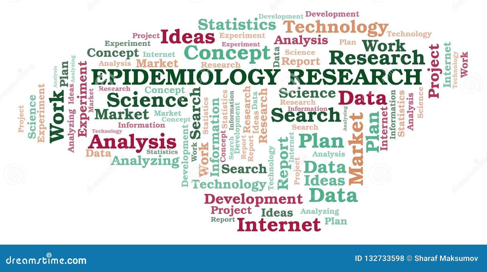Epidemiology Research Word Cloud Stock Illustration - Illustration of