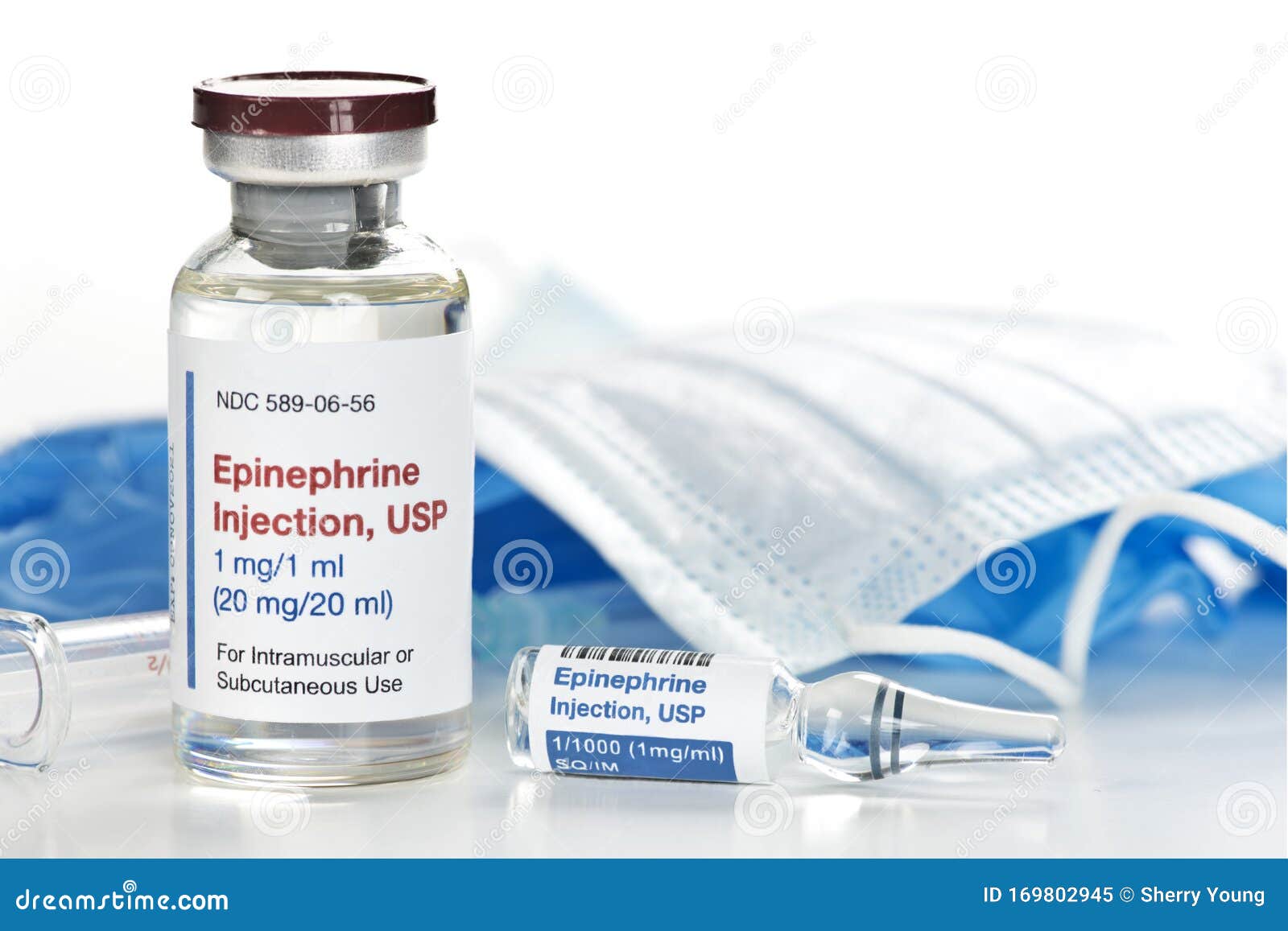 epinephrine injection ampule and vial